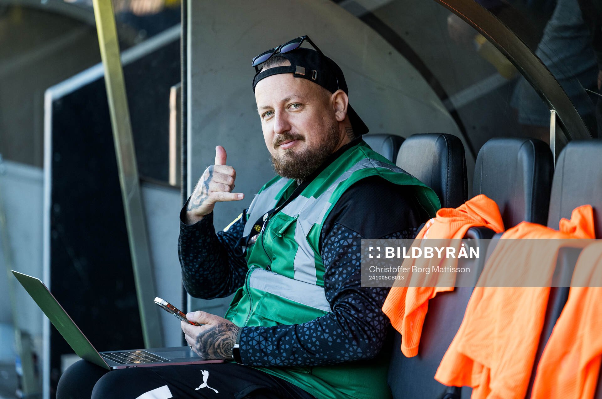 Mjällbys kommunikationsansvarige Jesse James Wahlberg