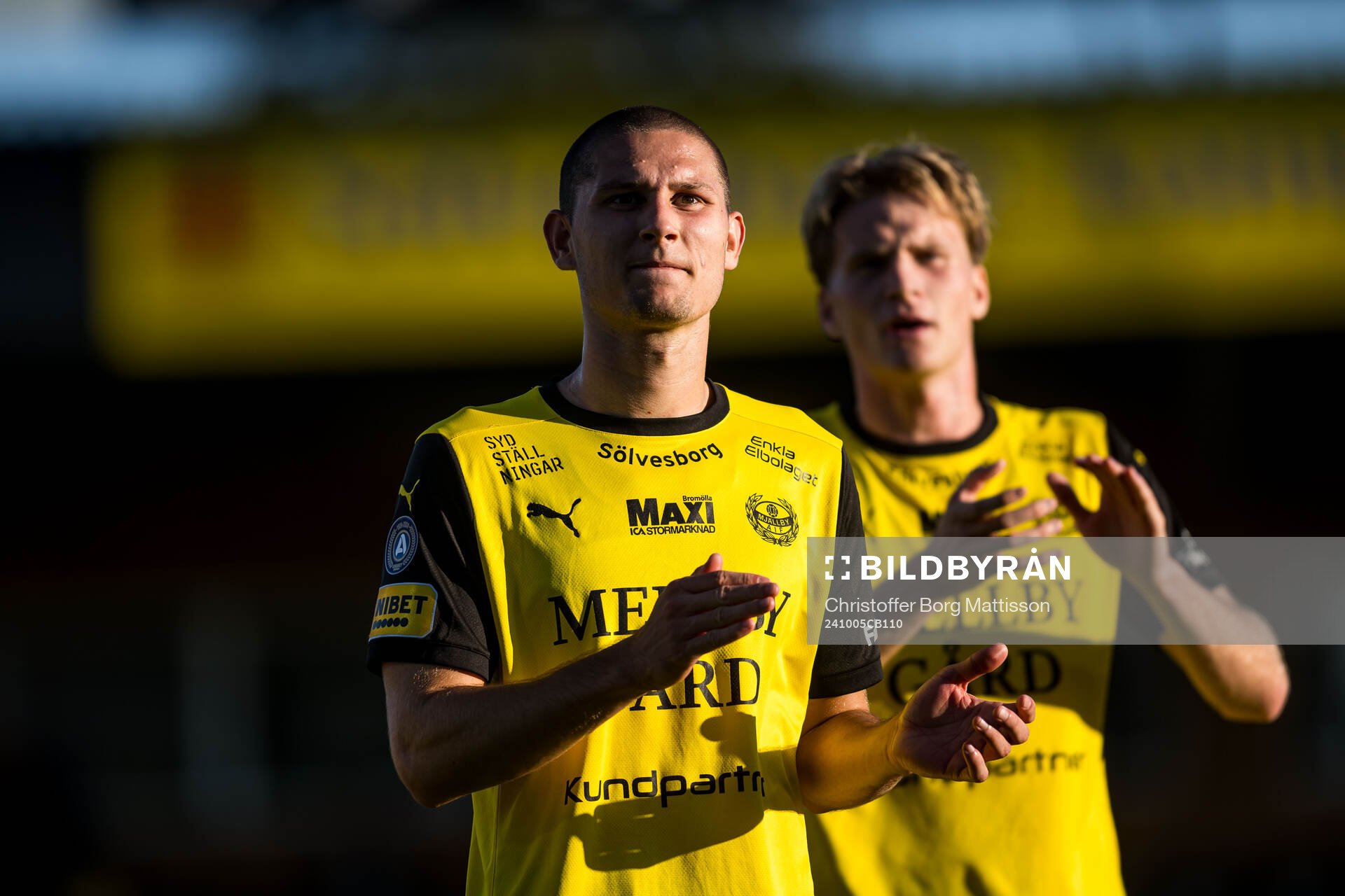 Mjällbys Rasmus Wikström jublar