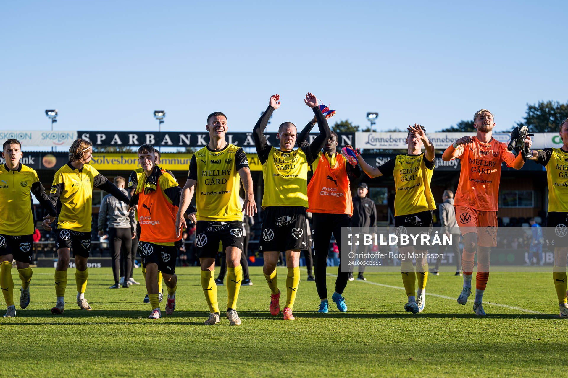 Mjällbys Arvid Brorsson, Jacob Bergström och målvakt