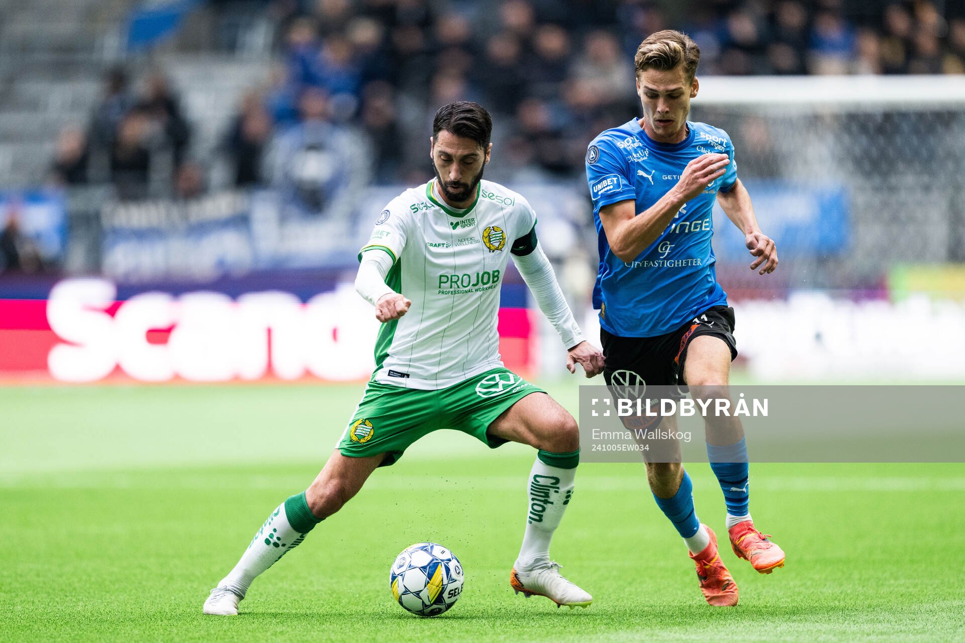Hammarbys Nahir Besara och Halmstads Villiam Granath