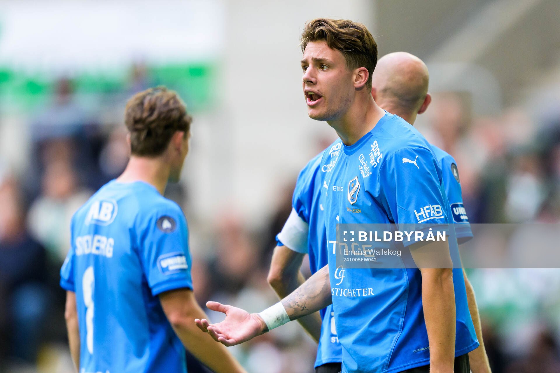 Halmstads Gabriel Wallentin reagerar