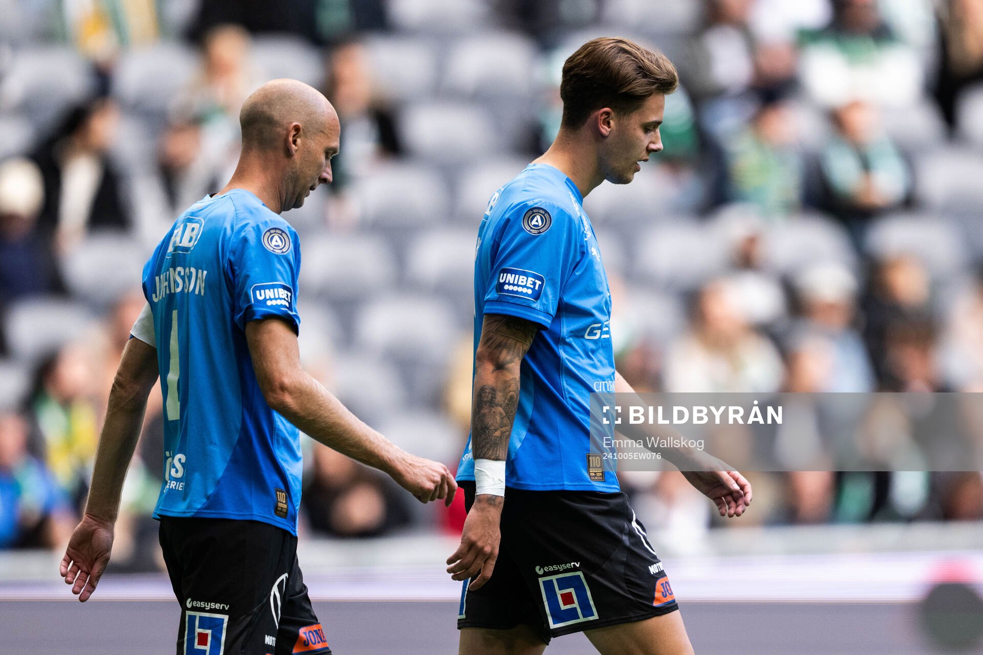 Halmstads Andreas Johansson och Gabriel Wallentin deppar
