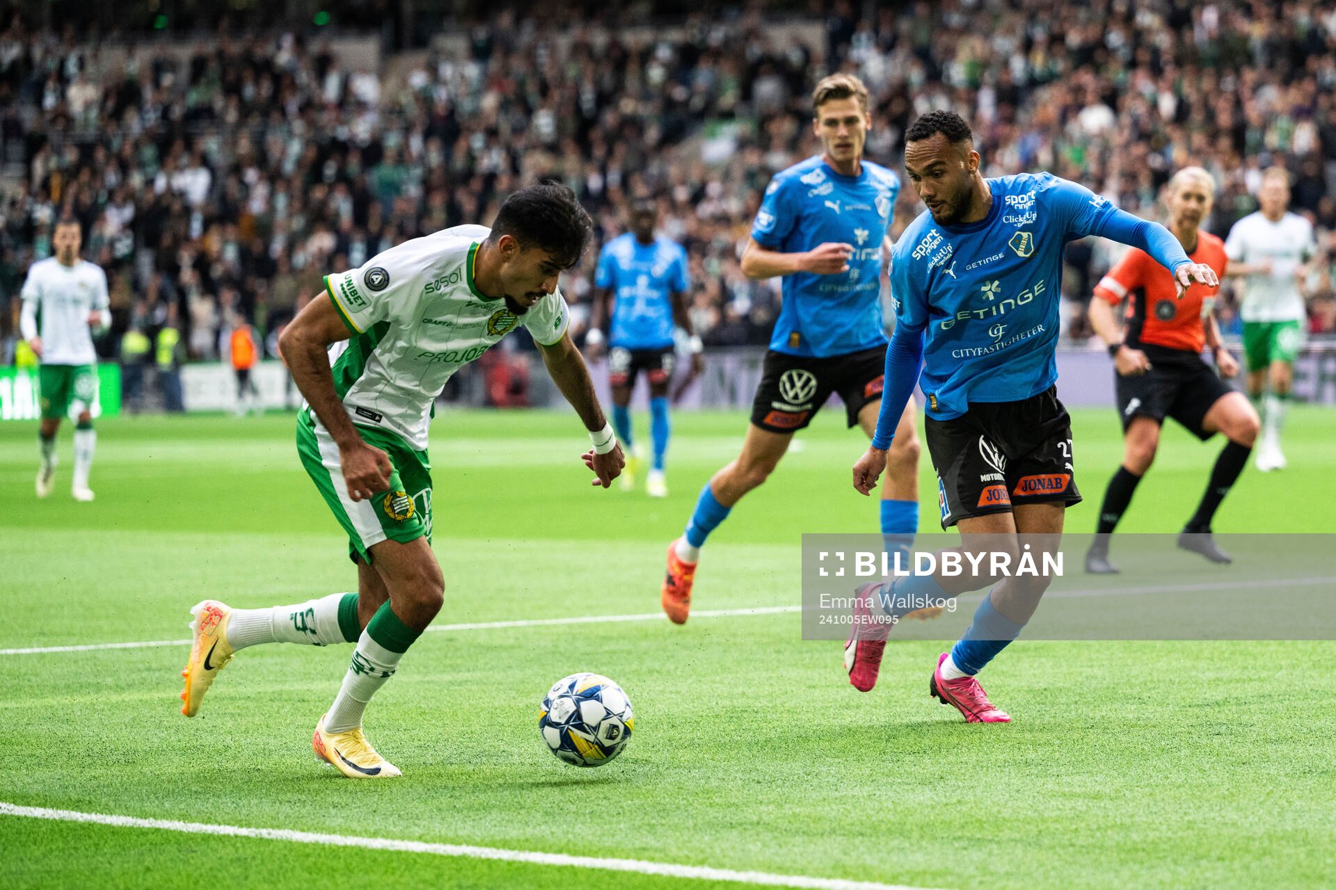Hammarbys Montader Madjed och Halmstads Vinicius Nogueira