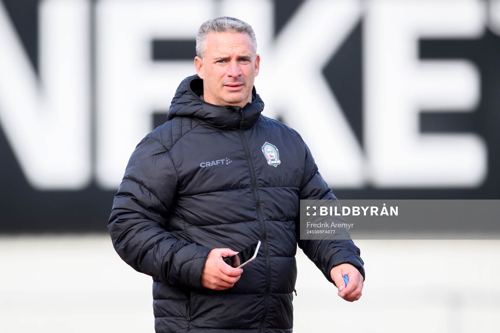 Alingsås sportchef dam Robert Ranieli inför fotbollsmatchen i Elitettan mellan Alingsås och Mallbacken den 5 oktober 2024 i Alingsås. 