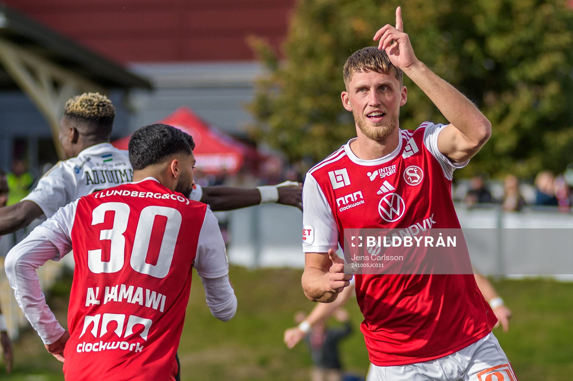 Sandvikens Emil Engqvist jublar