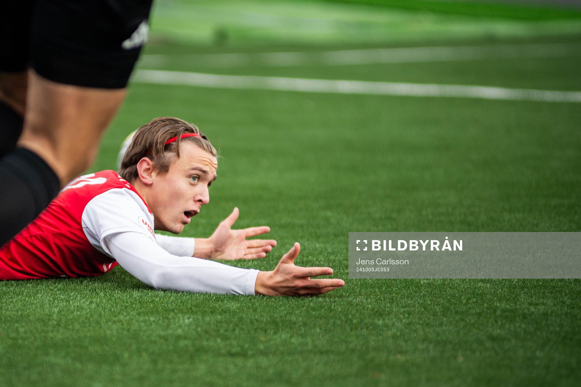 Sandvikens Oscar Sjöstrand reagerar