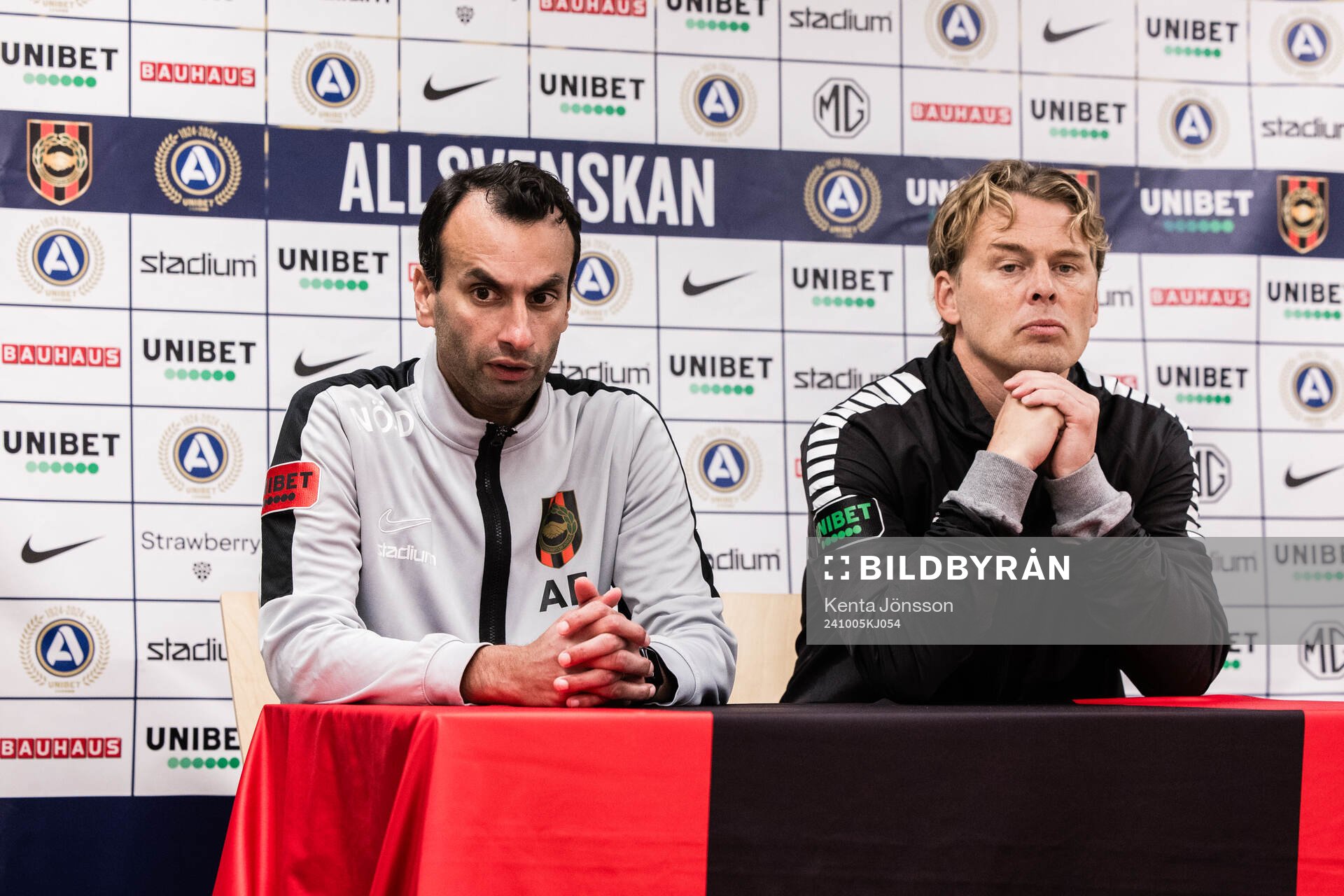 Brommapojkarnas tränare Andreas Engelmark och GAIS