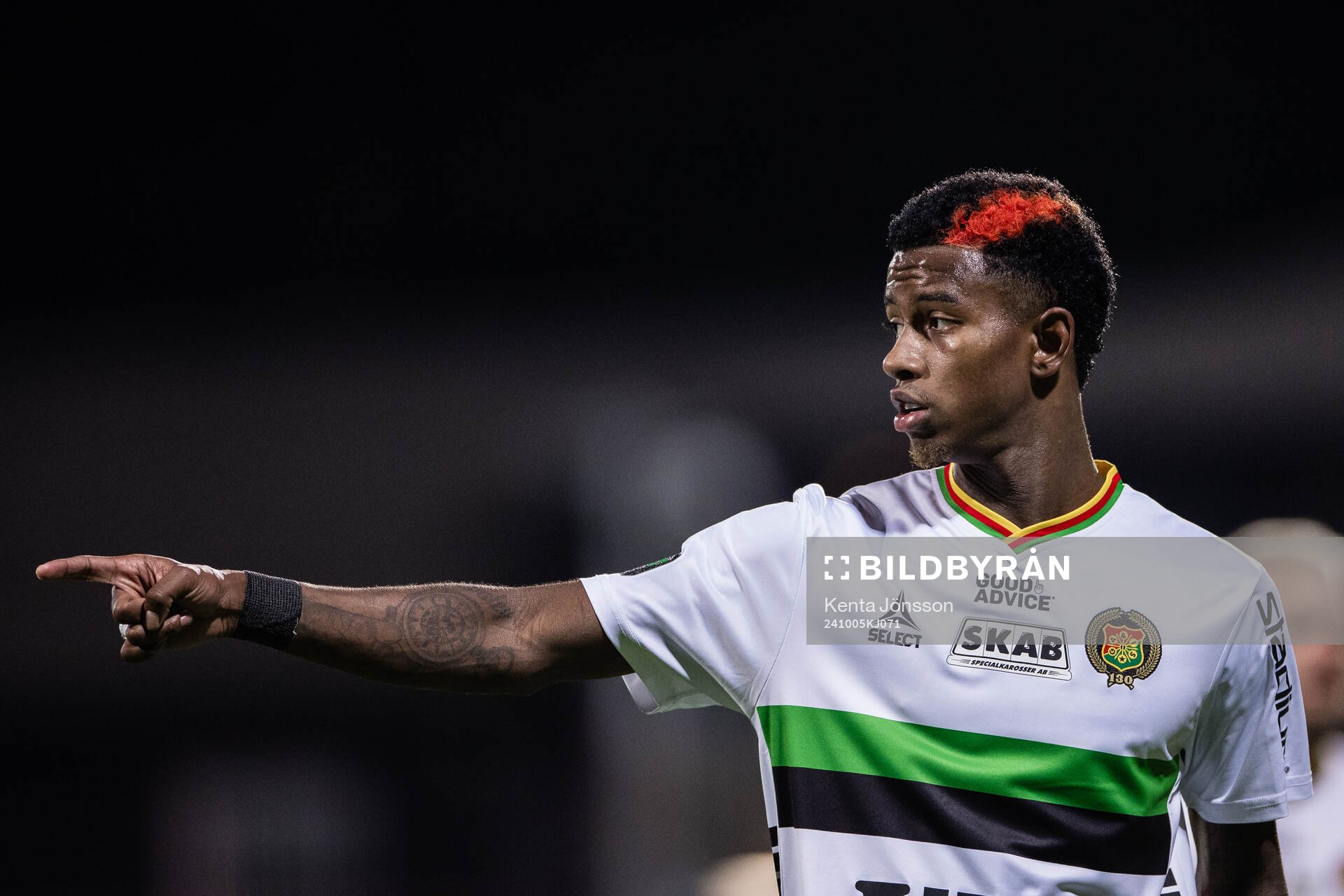 GAIS Chovanie Shakur Amatkarijo under fotbollsmatchen i Allsvenskan mellan Brommapojkarna och GAIS den 5 oktober 2024 i Stockholm. 