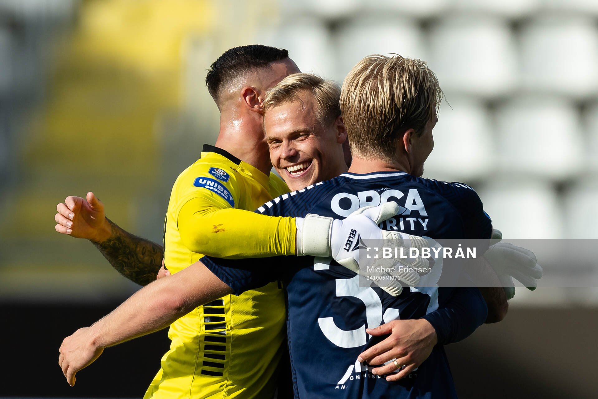 Utsiktens målvakt Elias Hadaya, Jesper Brandt och