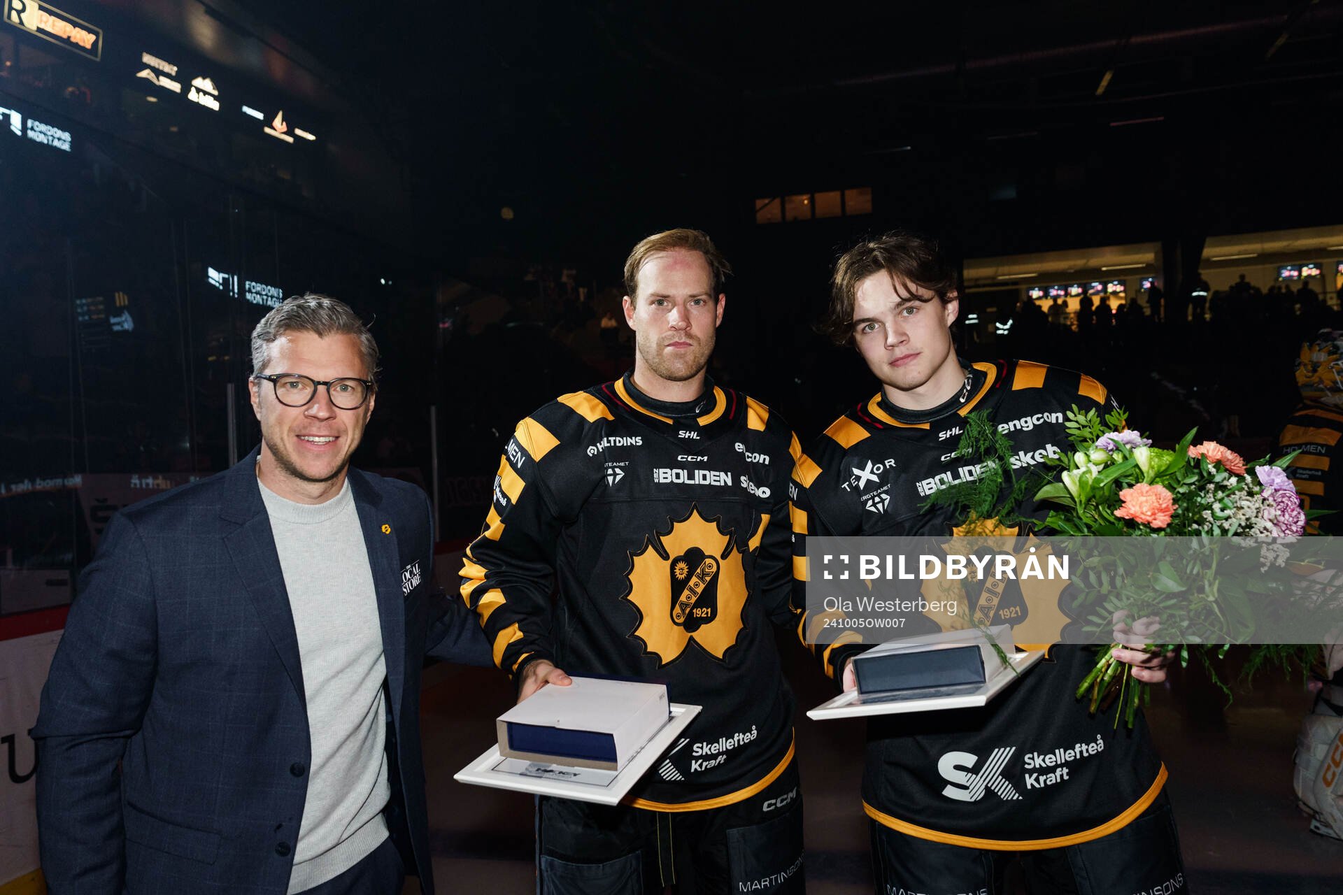Skellefteås general manager Erik Forsell, Oscar Lindberg