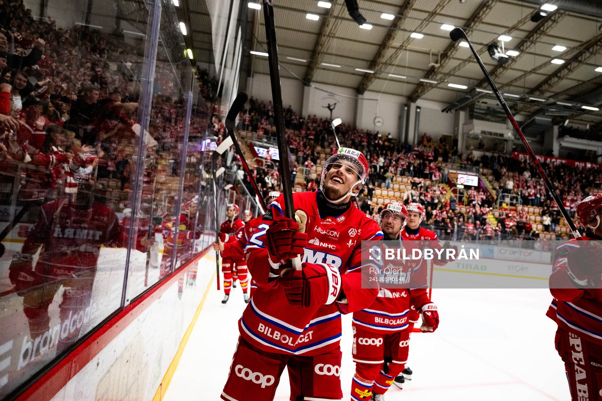 Timrås Anton Lundmark jublar