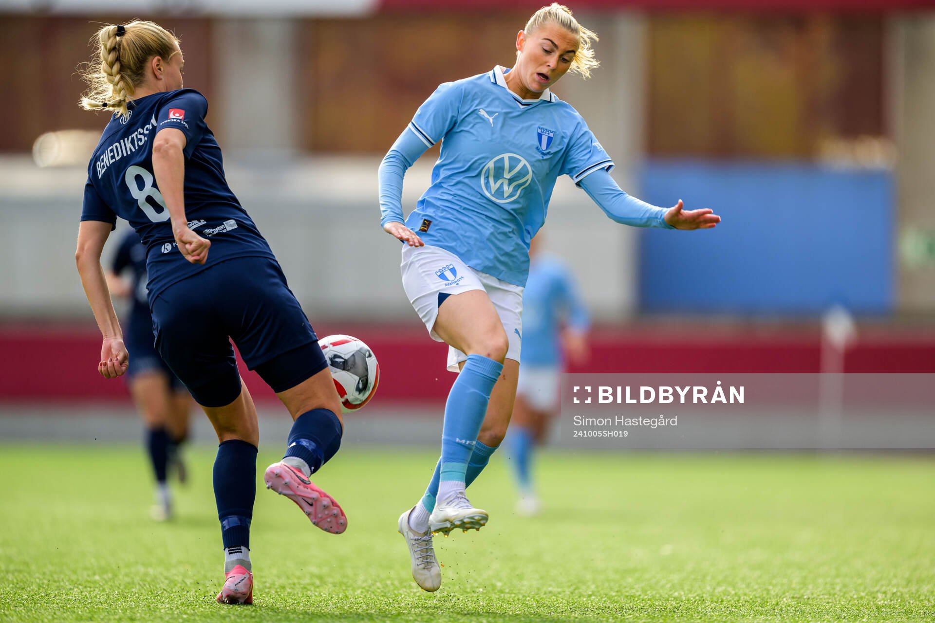 Malmö FFs Beatrice Persson under fotbollsmatchen i Elitettan mellan Eskilstuna United och Malmö FF den 5 oktober 2024 i Eskilstuna.