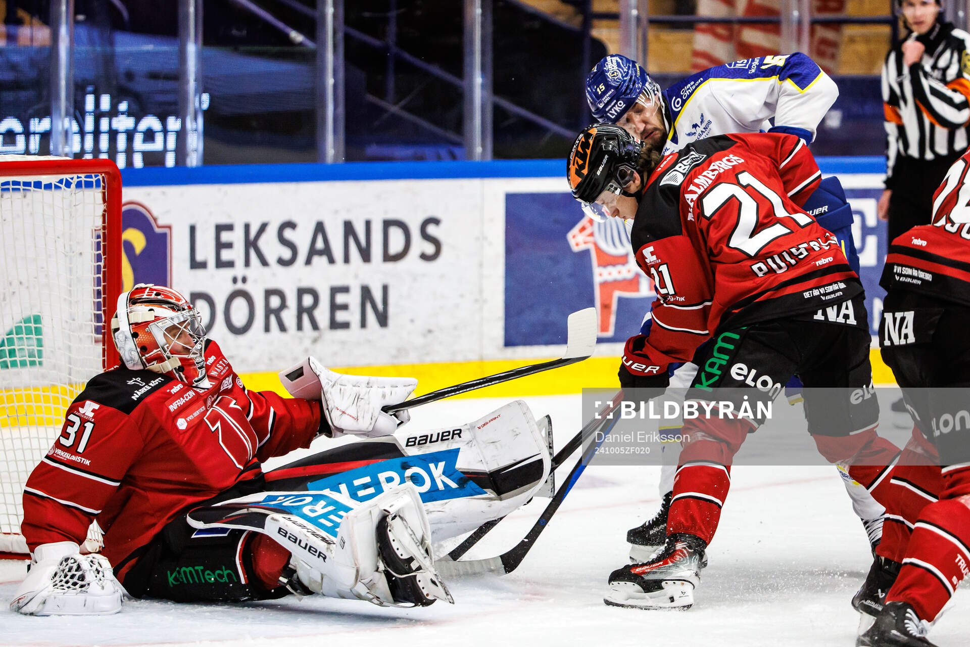 Örebros målvakt Jonas Arntzen, Patrik Puistola och