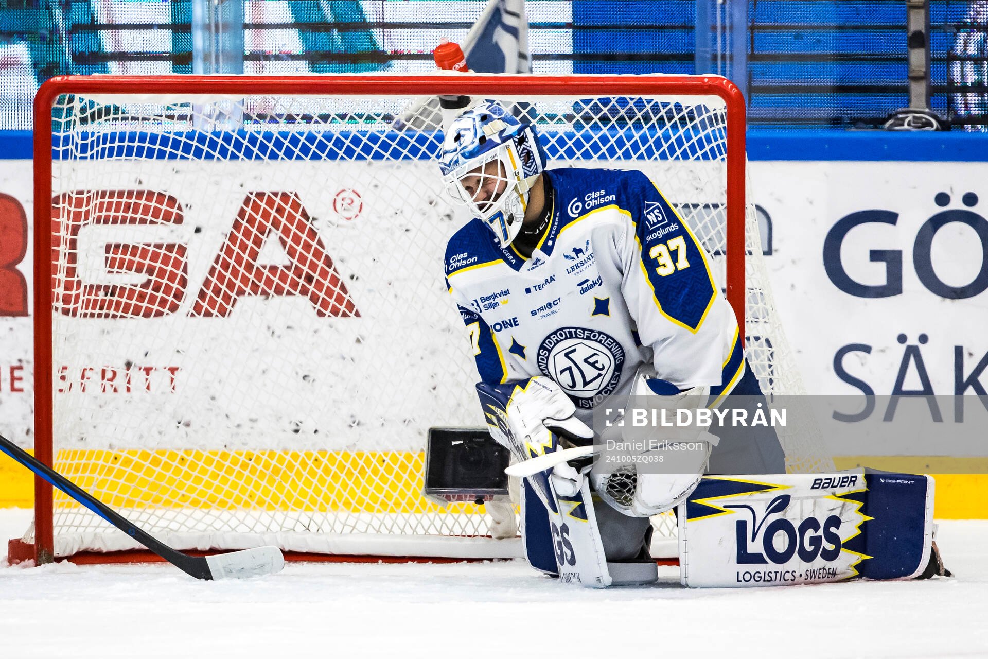 Leksands målvakt Jakob Hellsten deppar