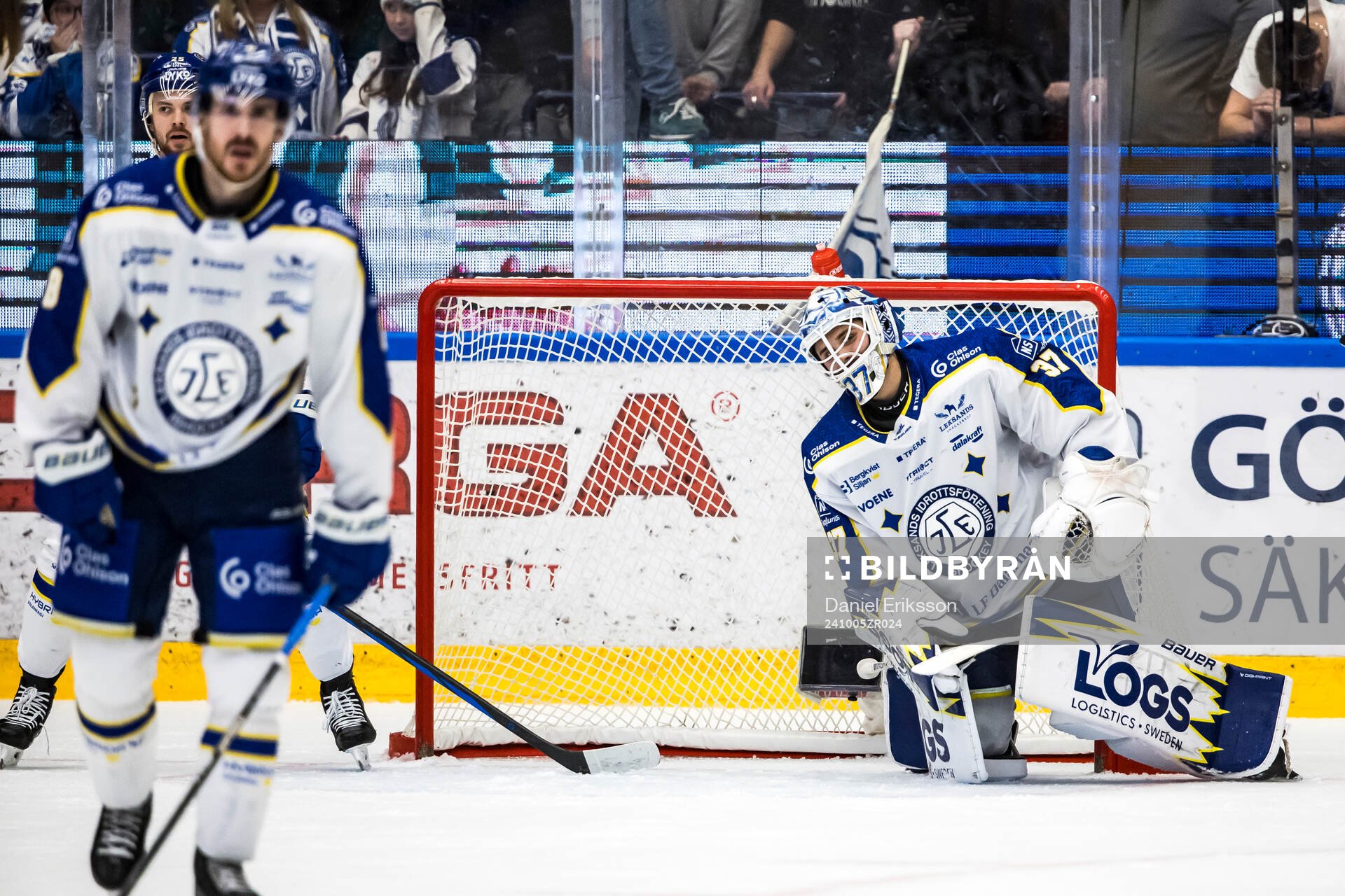 Leksands målvakt Jakob Hellsten deppar