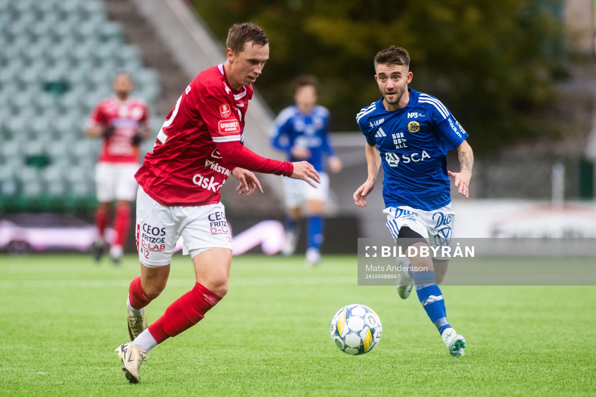 Degerfors Erik Lindell och GIF Sundsvalls Anton Kralj