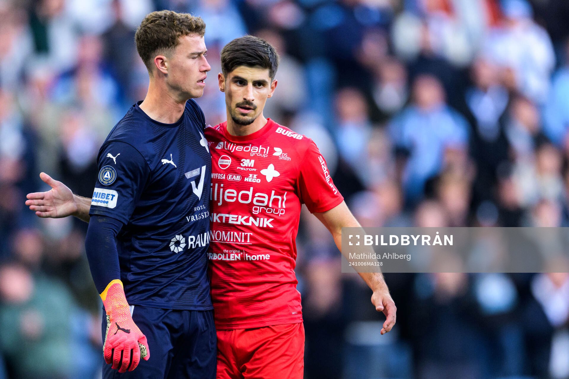 Värnamos målvakt Viktor Andersson och Ajdin Zeljkovic