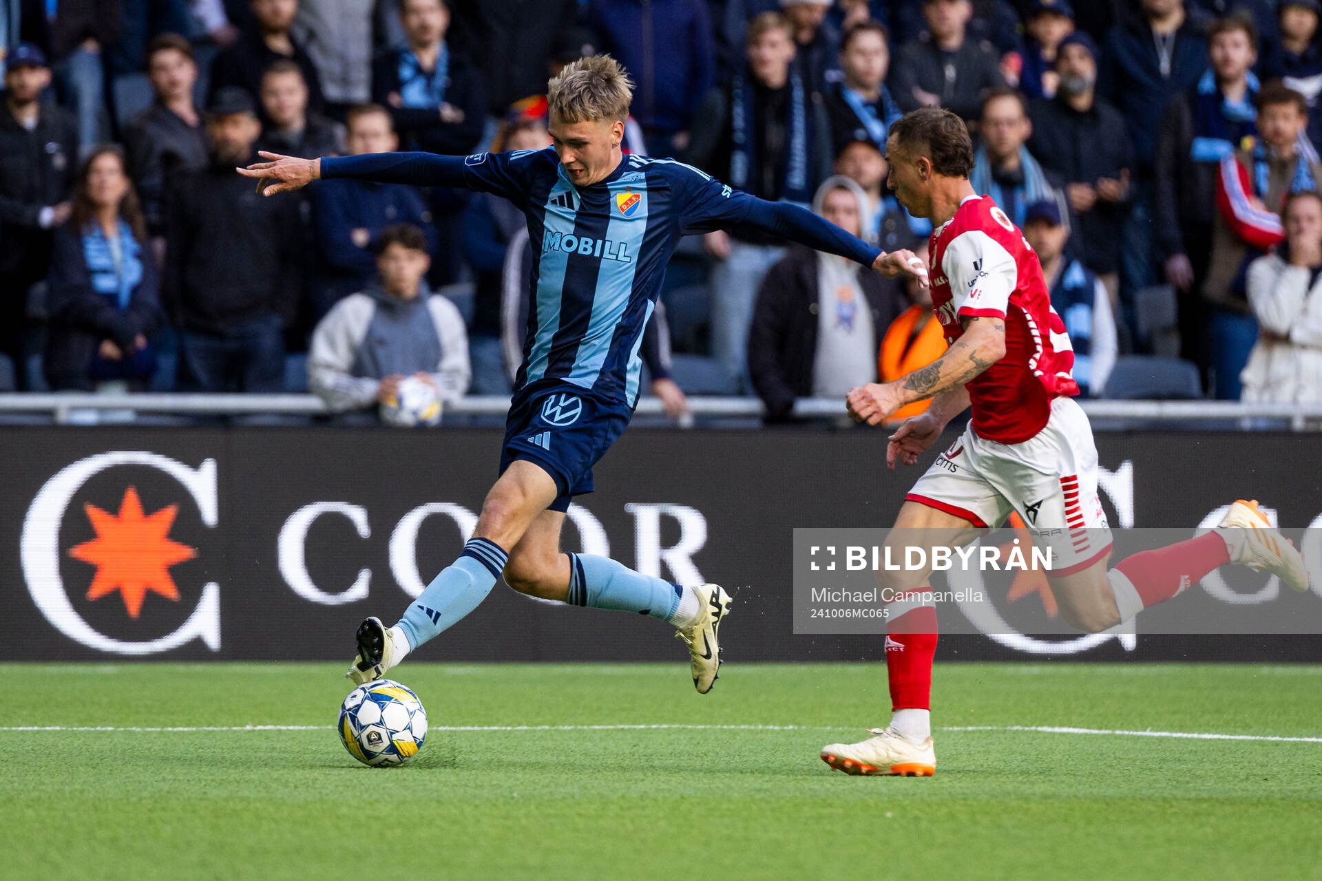 Djurgårdens Santeri Haarala och Kalmars Alexander Gersbach