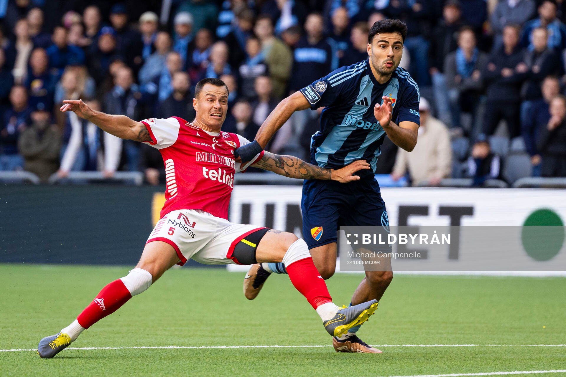 Kalmars Melker Hallberg och Djurgårdens Deniz Hummet