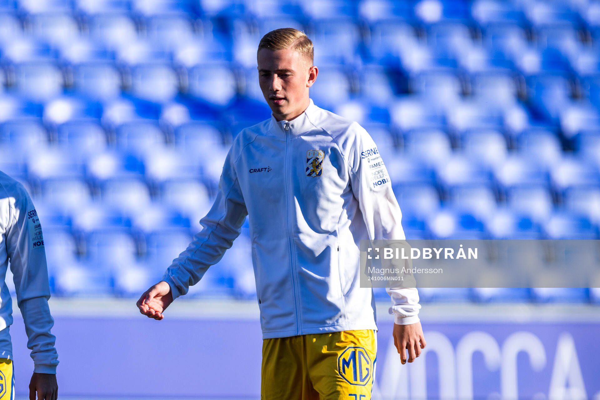 IFK Göteborgs Benjamin Brantlind på uppvärmningen