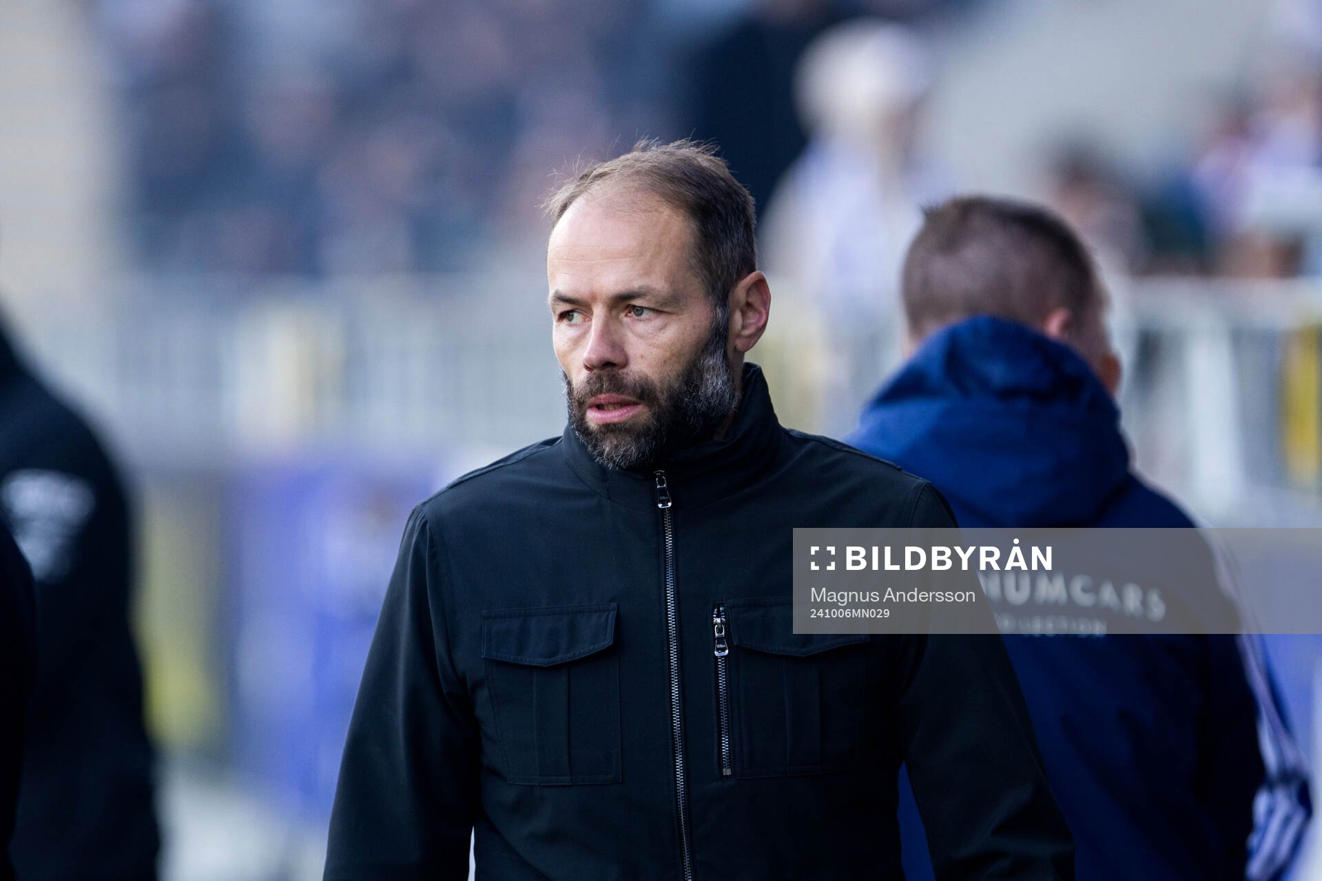 IFK Norrköpings tränare Andreas Alm under fotbollsmatchen i Allsvenskan mellan IFK Norrköping och IFK Göteborg den 6 oktober 2024 i Norrköping.