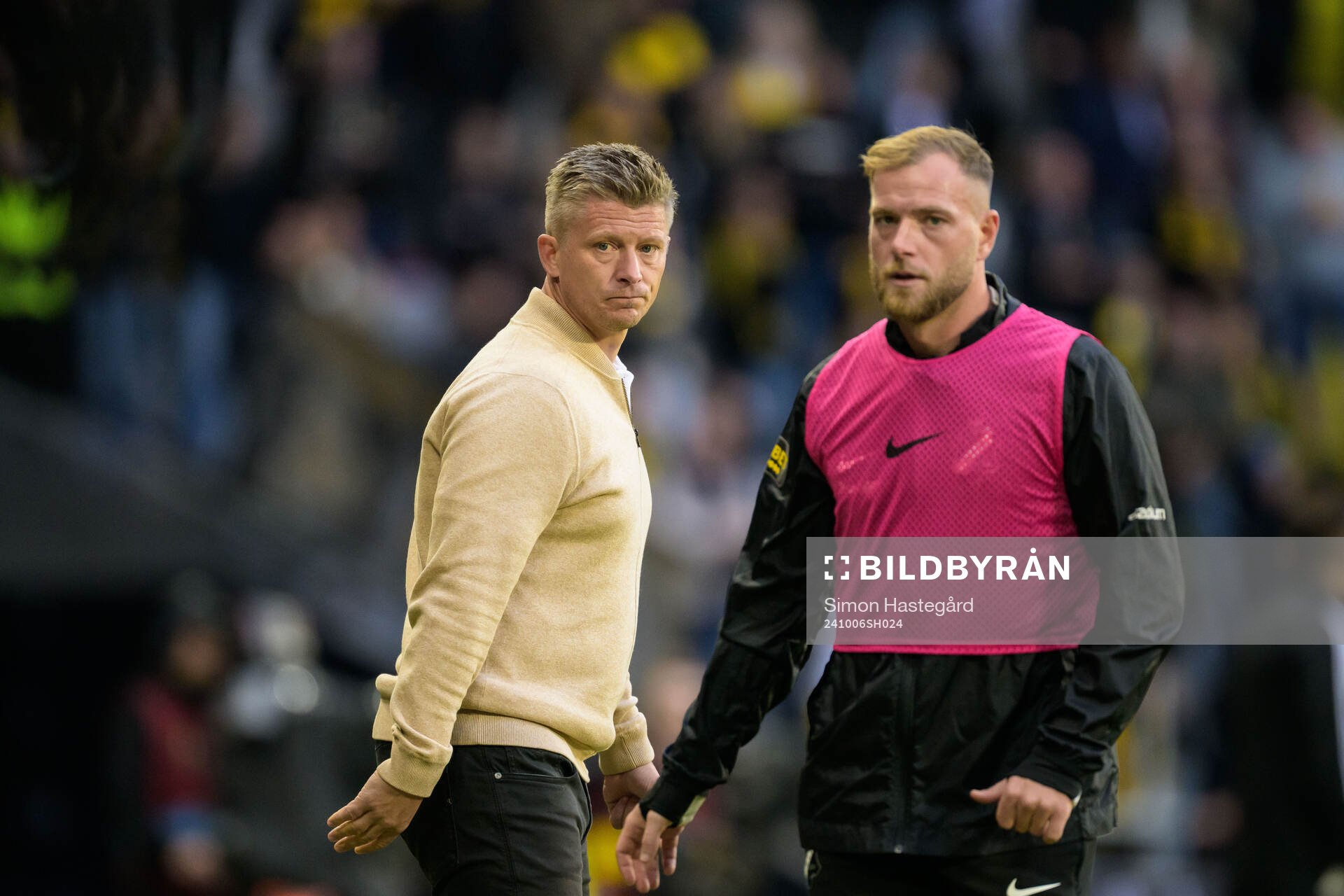 AIKs tränare Mikkjal Thomassen och John Guidetti