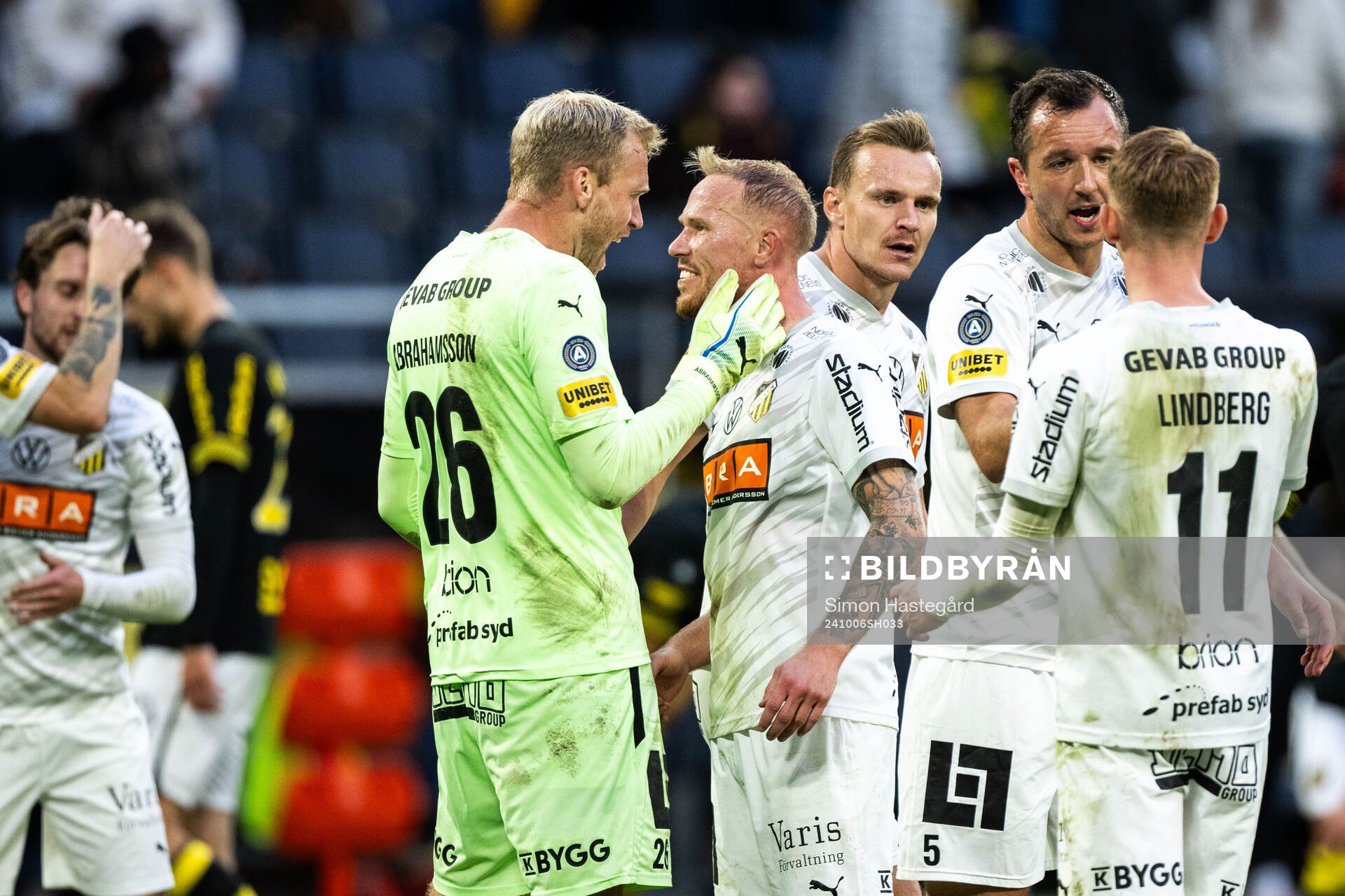 uHäckens målvakt Peter Abrahamsson och Mikkel Rygaard