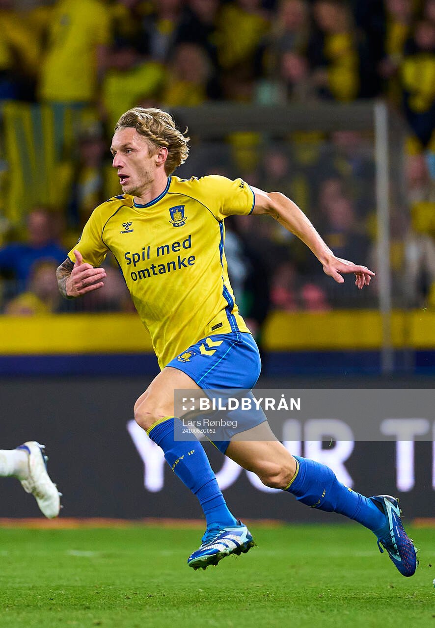 BRONDBY, DENMARK - OCTOBER 06: Daniel Wass of Brondby IF