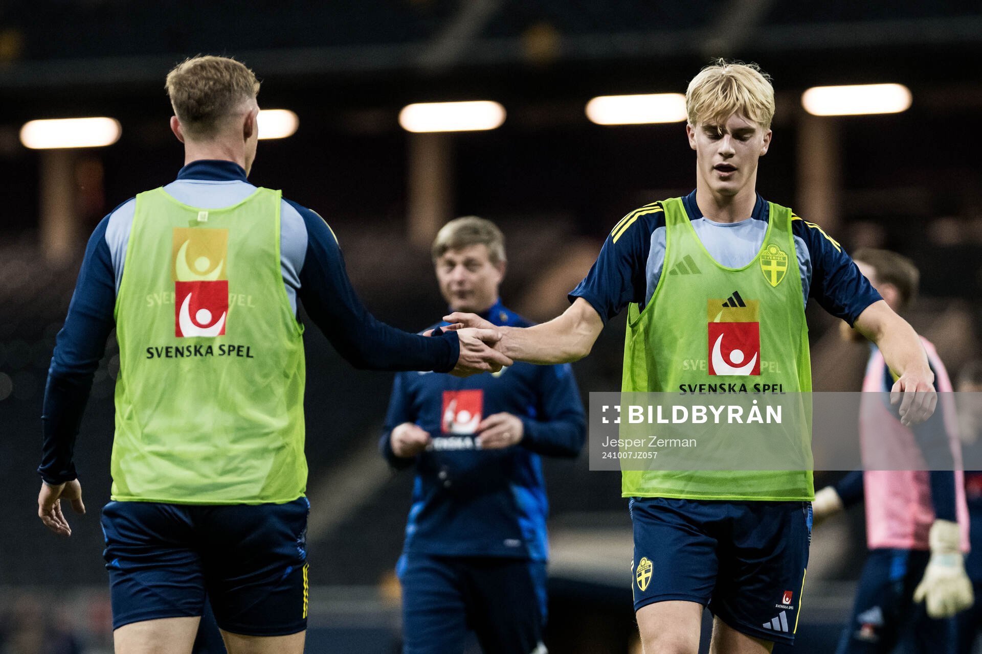 Emil Krafth and Lucas Bergvall of the Swedish men's