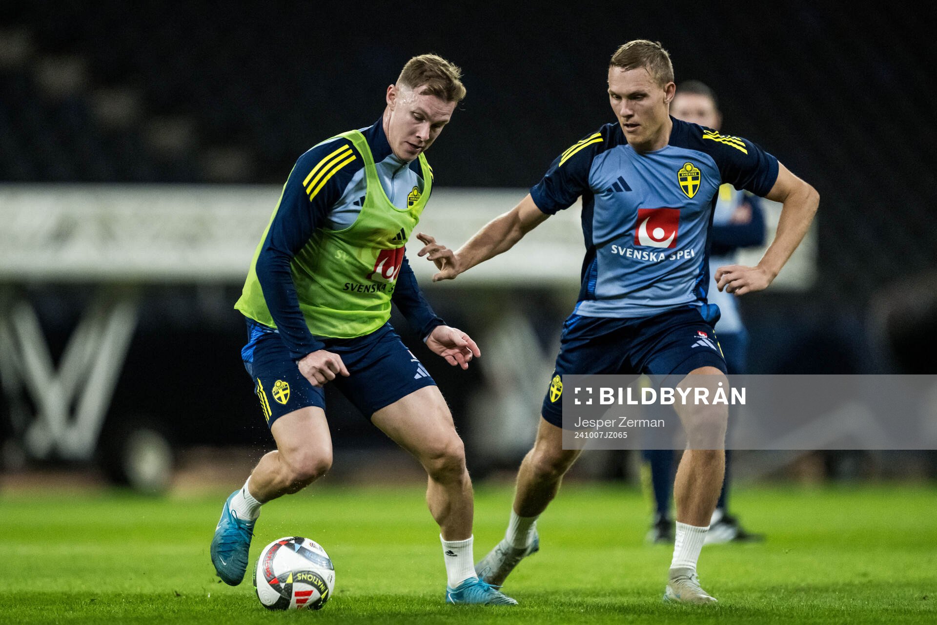 Emil Krafth and Ludwig Augustinsson of the Swedish men's