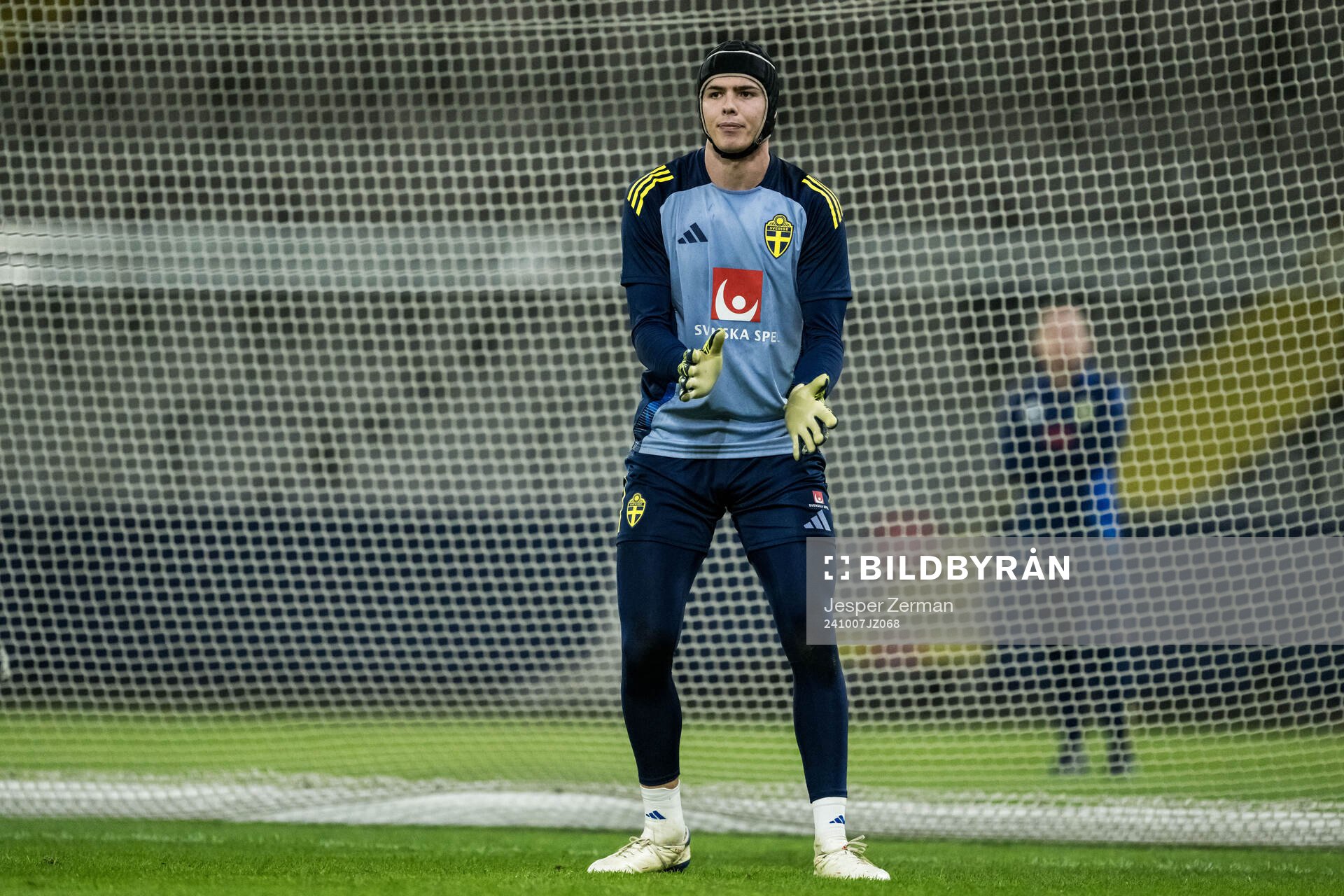 Goalkeeper Jacob Widell Zetterström of the Swedish men's