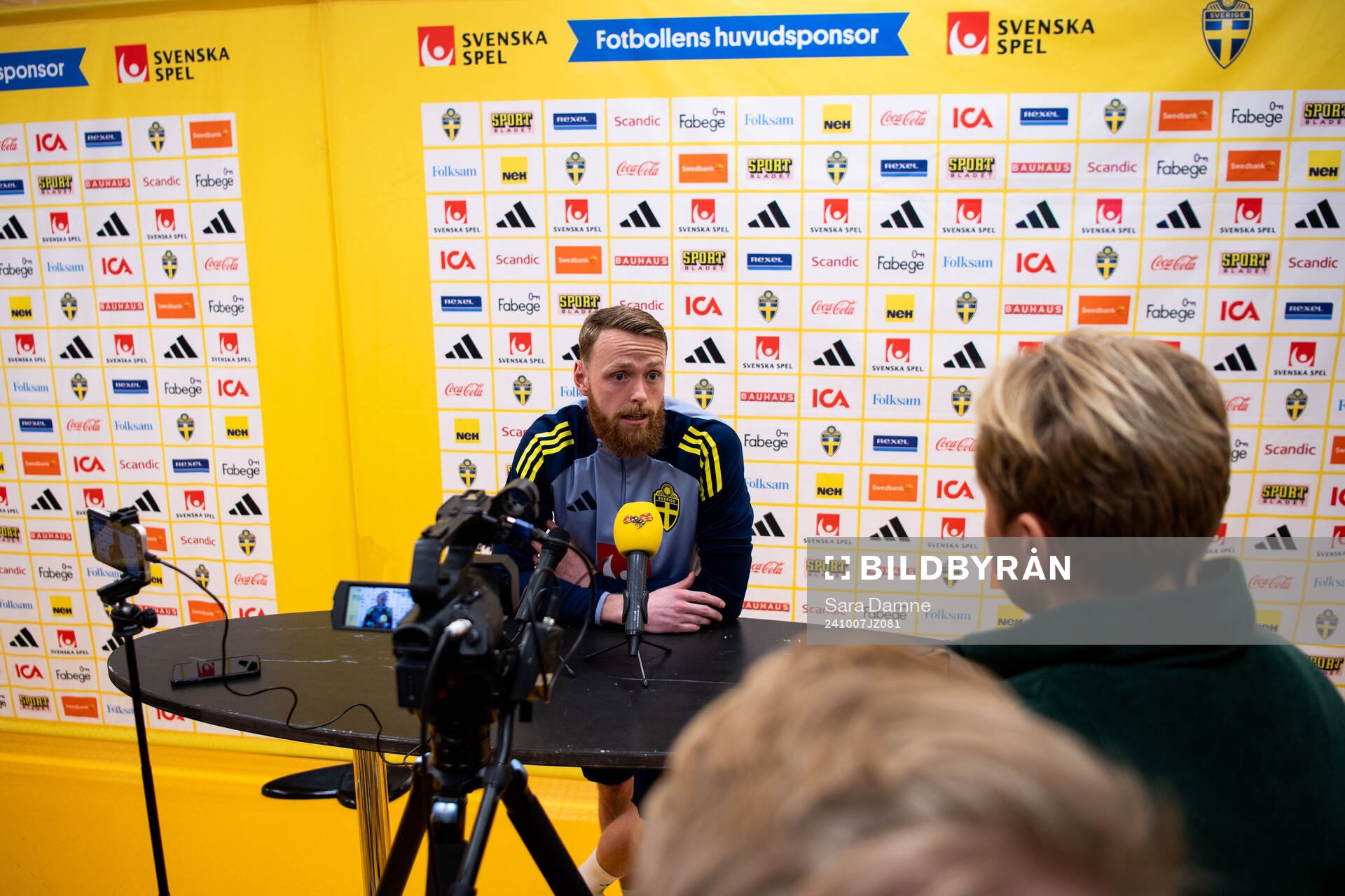 Goalkeeper Viktor Johansson of the Swedish men's football