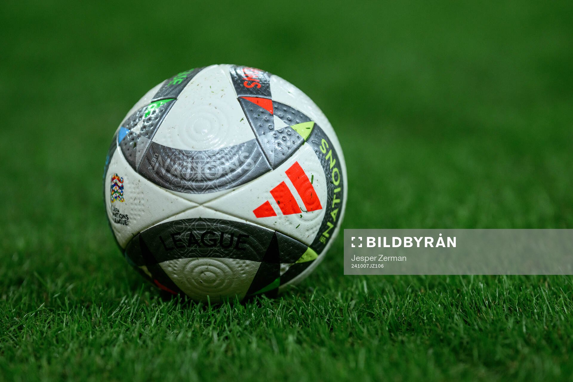 The official match ball of UEFA Nations League at a