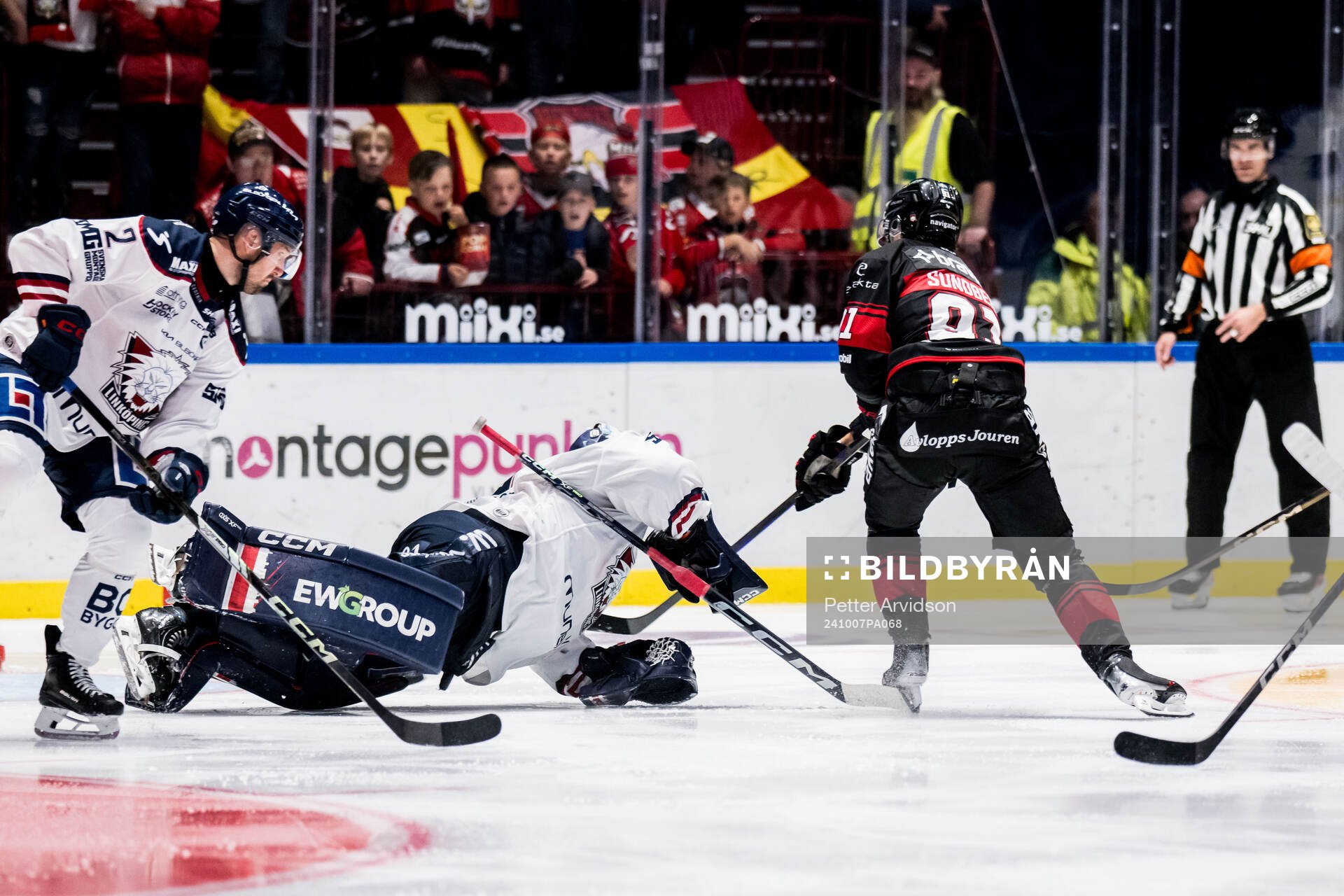 Malmö Redhawks Axel Sundberg gör 3-1 bakom Linköpings