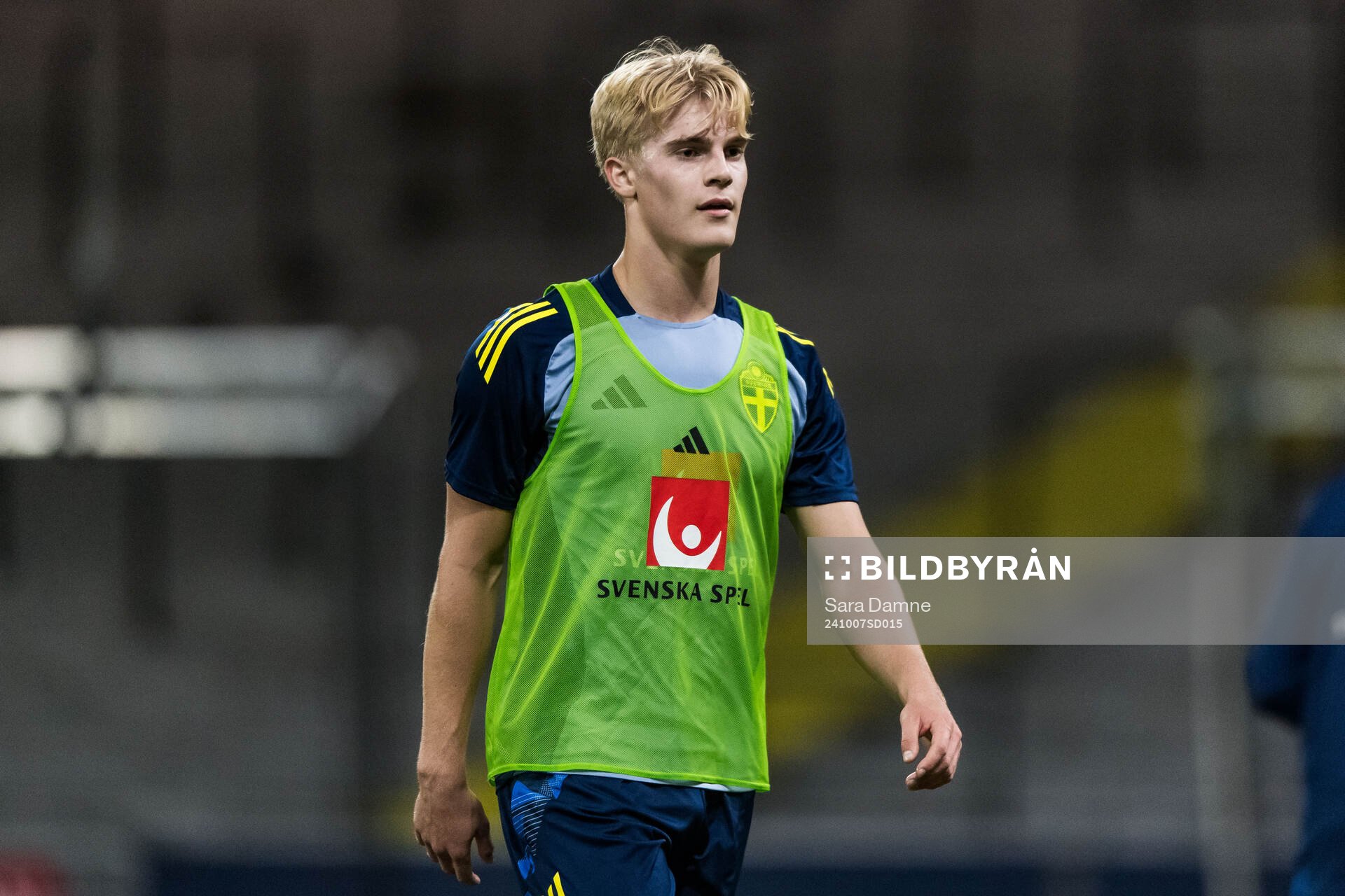 Lucas Bergvall of the Swedish men's football national team