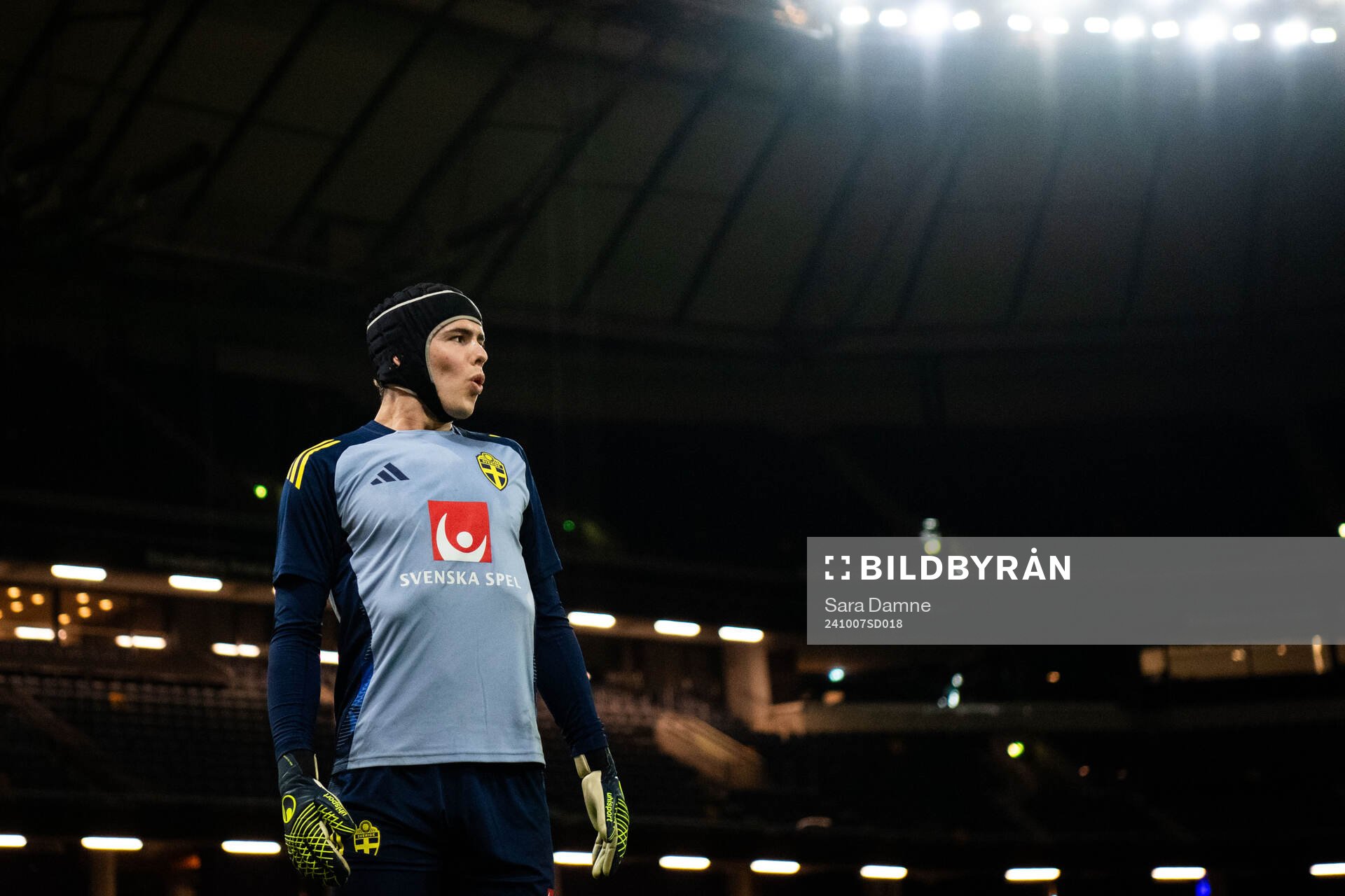 Goalkeeper Jacob Widell Zetterström of the Swedish men's