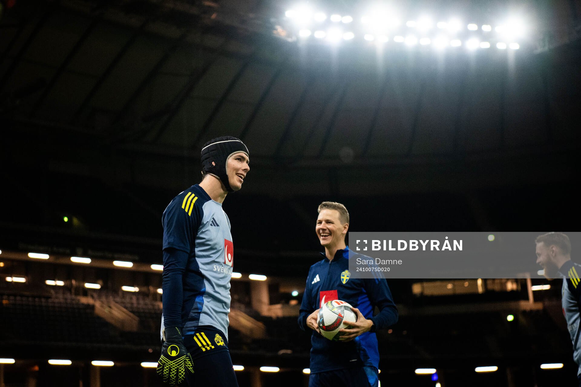 Goalkeeper Jacob Widell Zetterström and goalkeeper coach