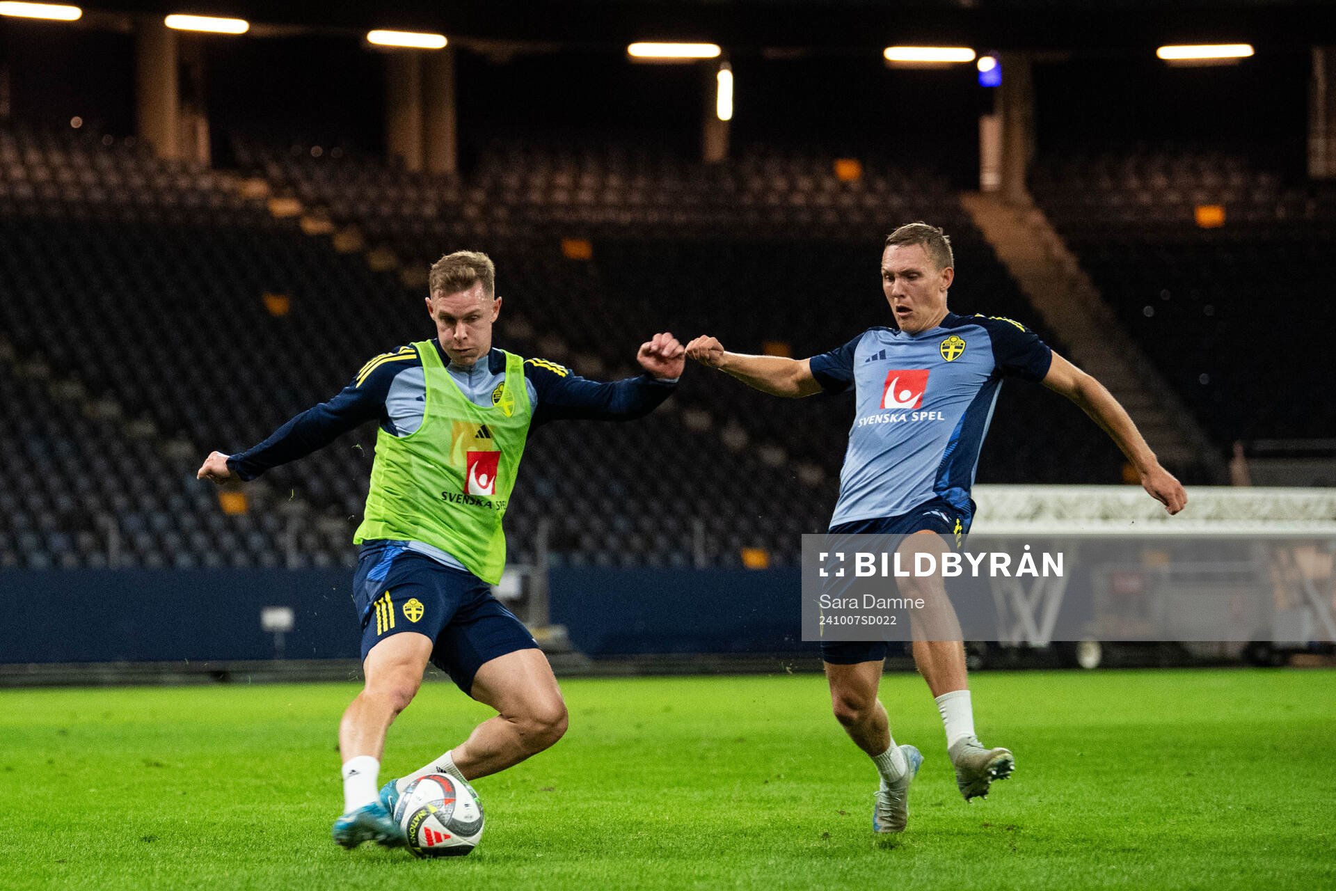 Emil Krafth and Ludwig Augustinsson of the Swedish men's