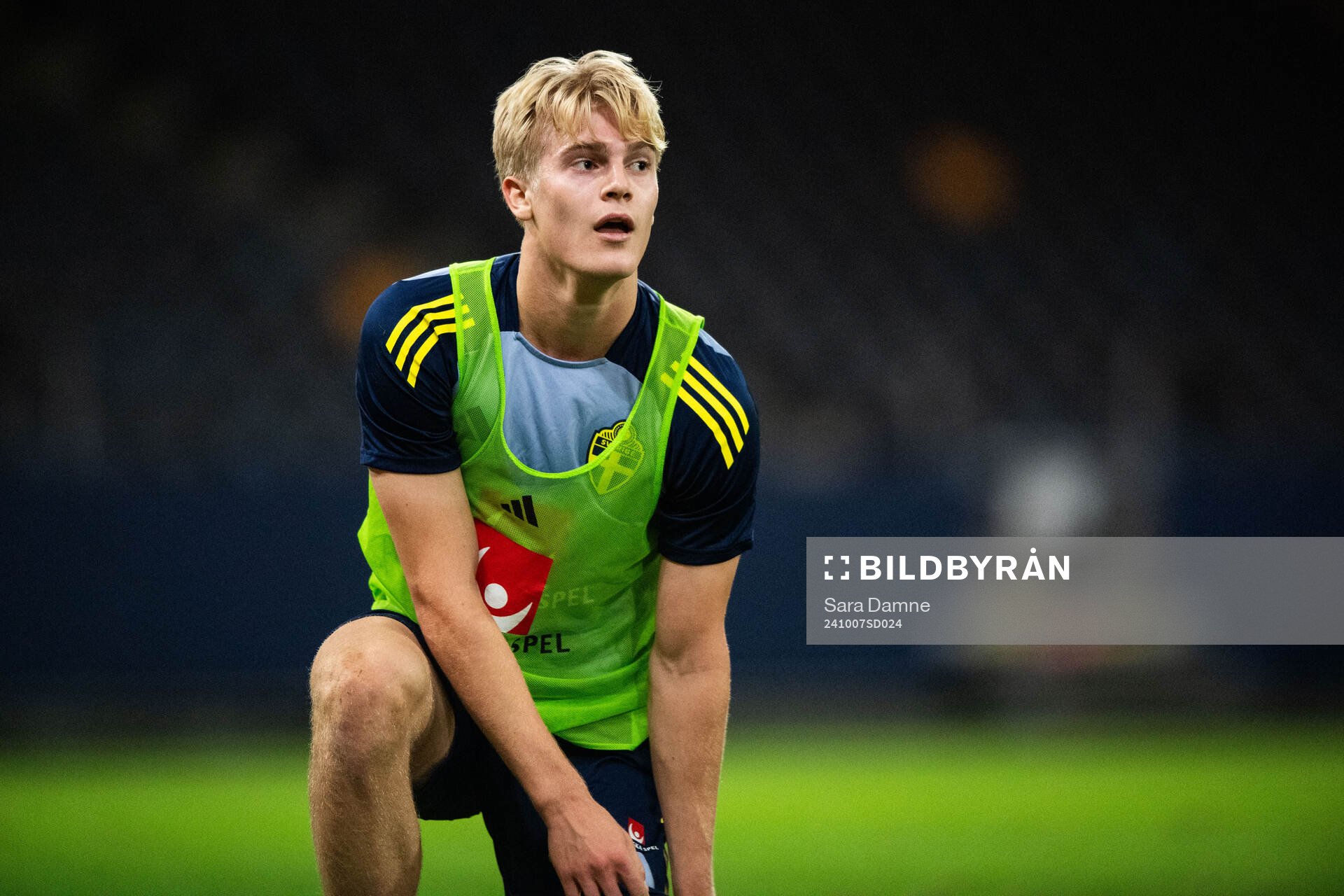 Lucas Bergvall of the Swedish men's football national team