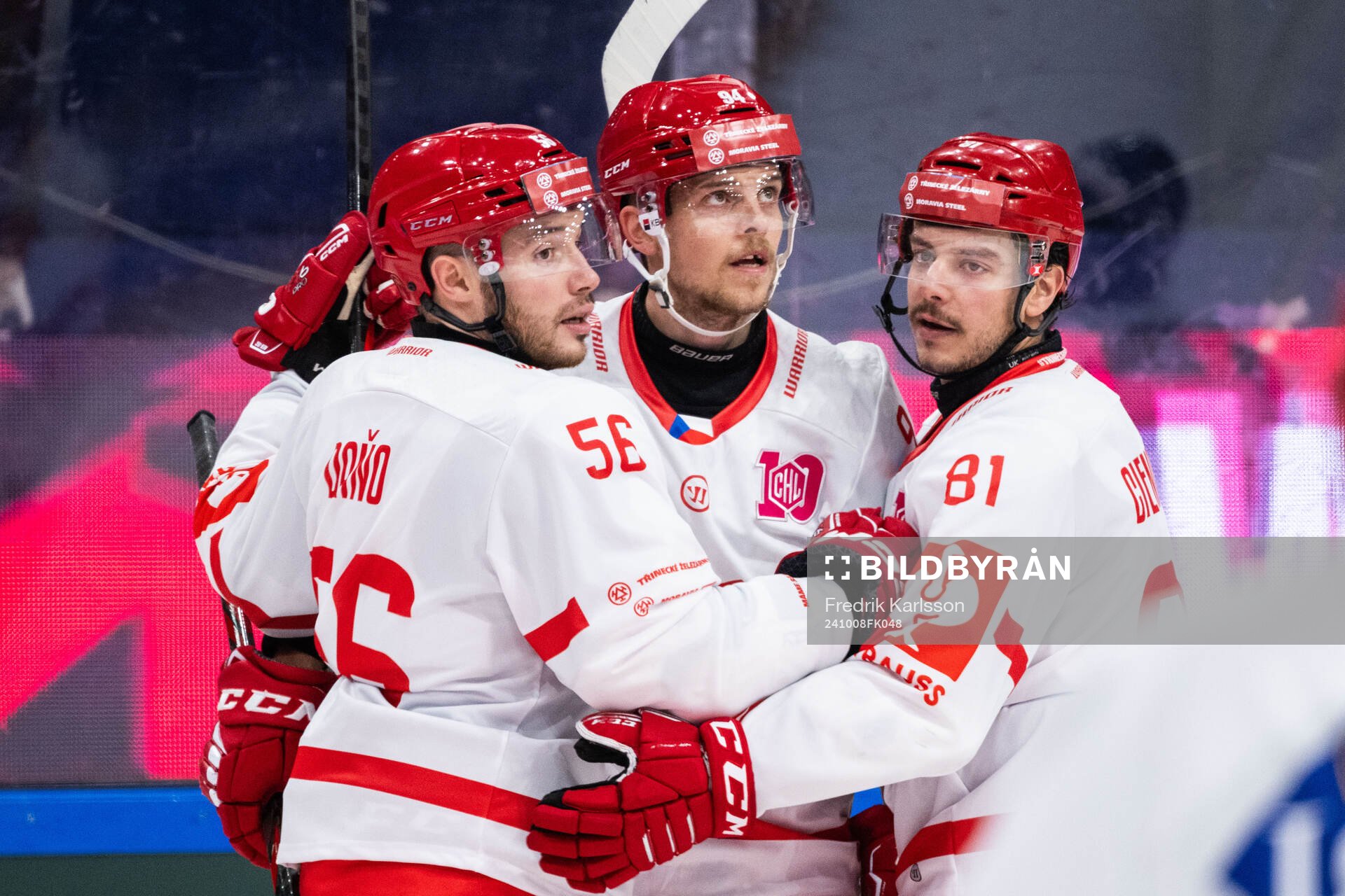 Marko Dano, Andrej Nestrasil och David Cienciala celebrate