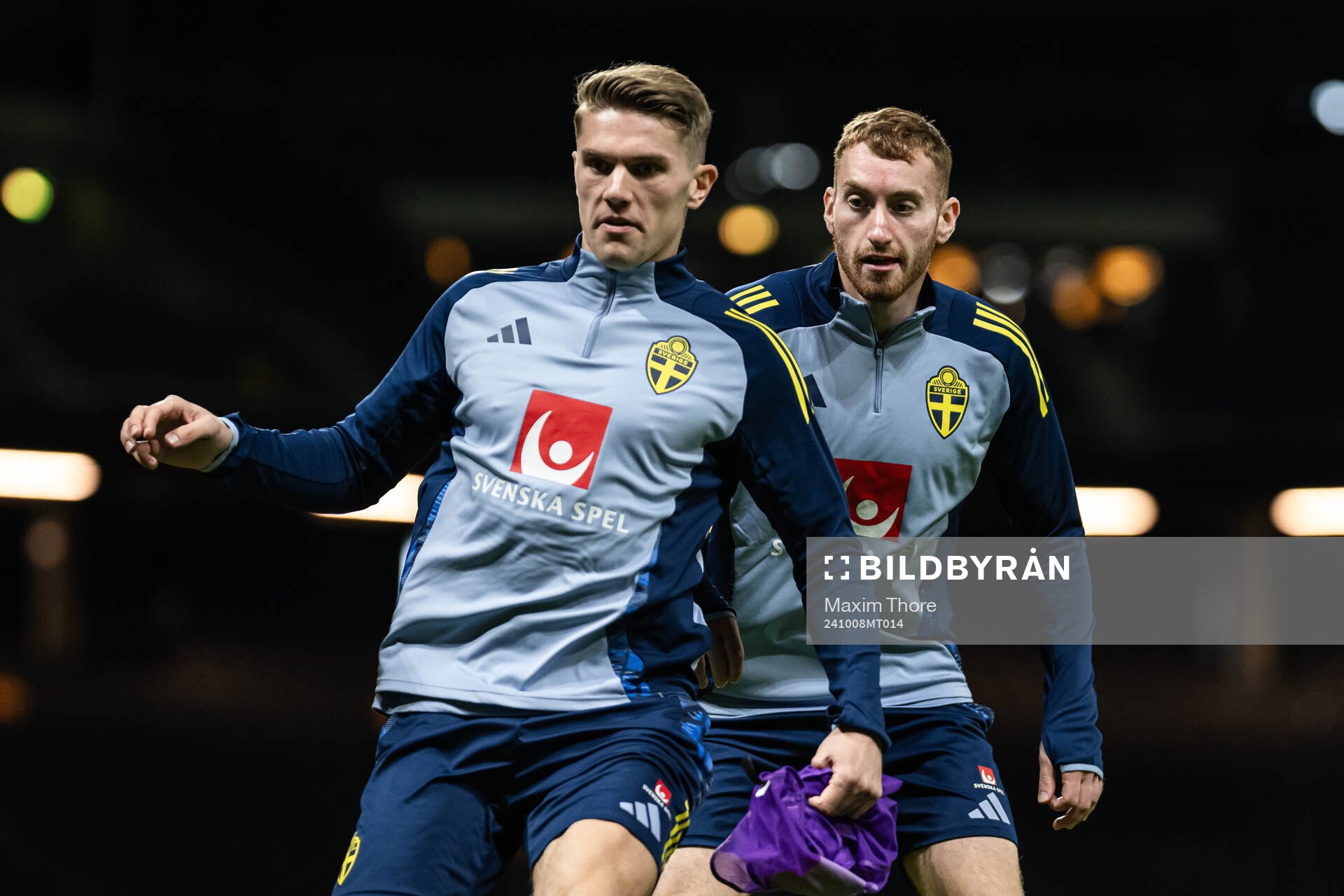 Viktor Gyökeres and Dejan Kulusevski of the Swedish