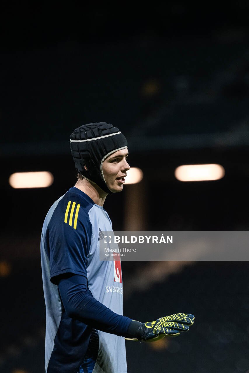 Goalkeeper Jacob Widell Zetterström of the Swedish men’s