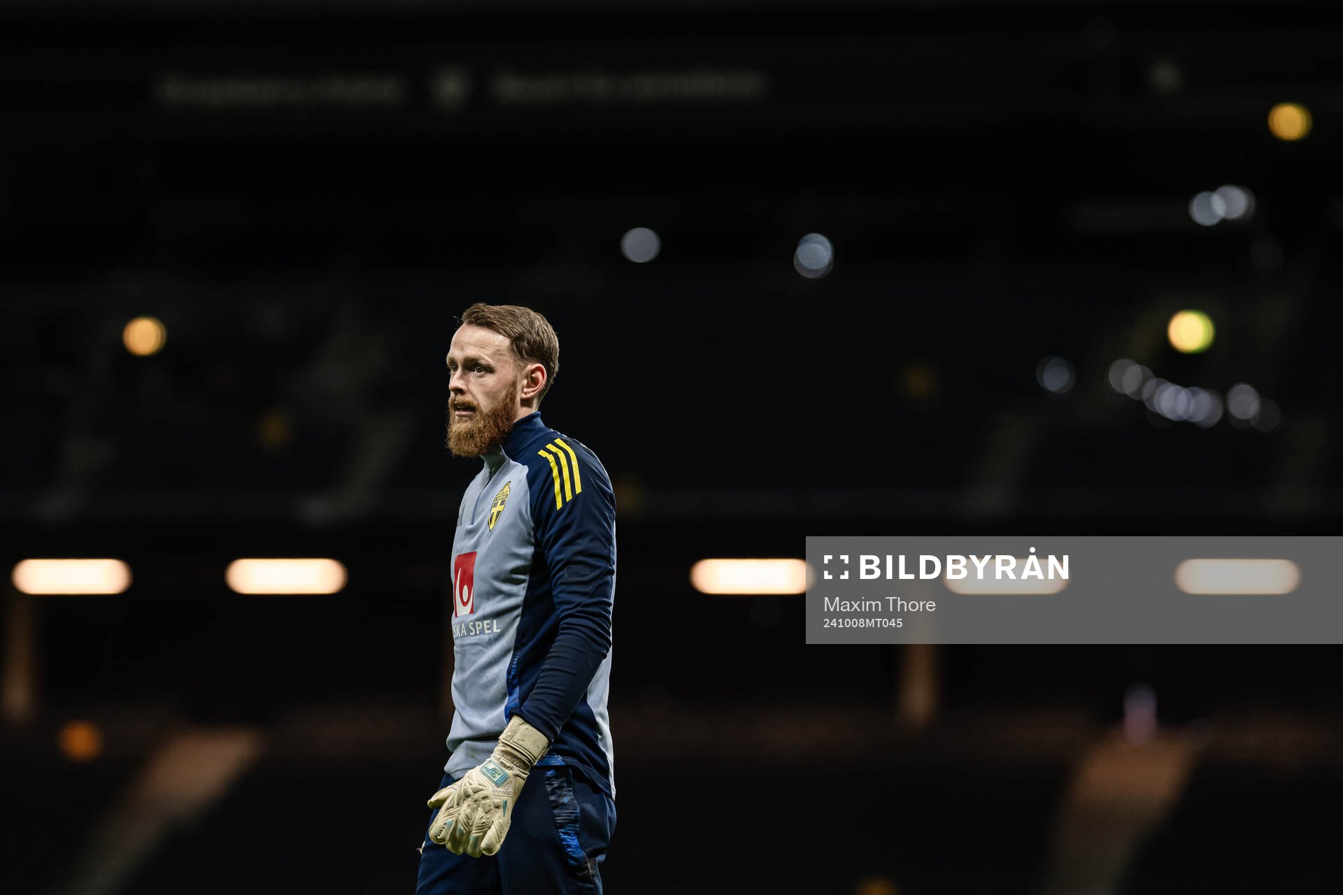 Goalkeeper Viktor Johansson of the Swedish men’s national