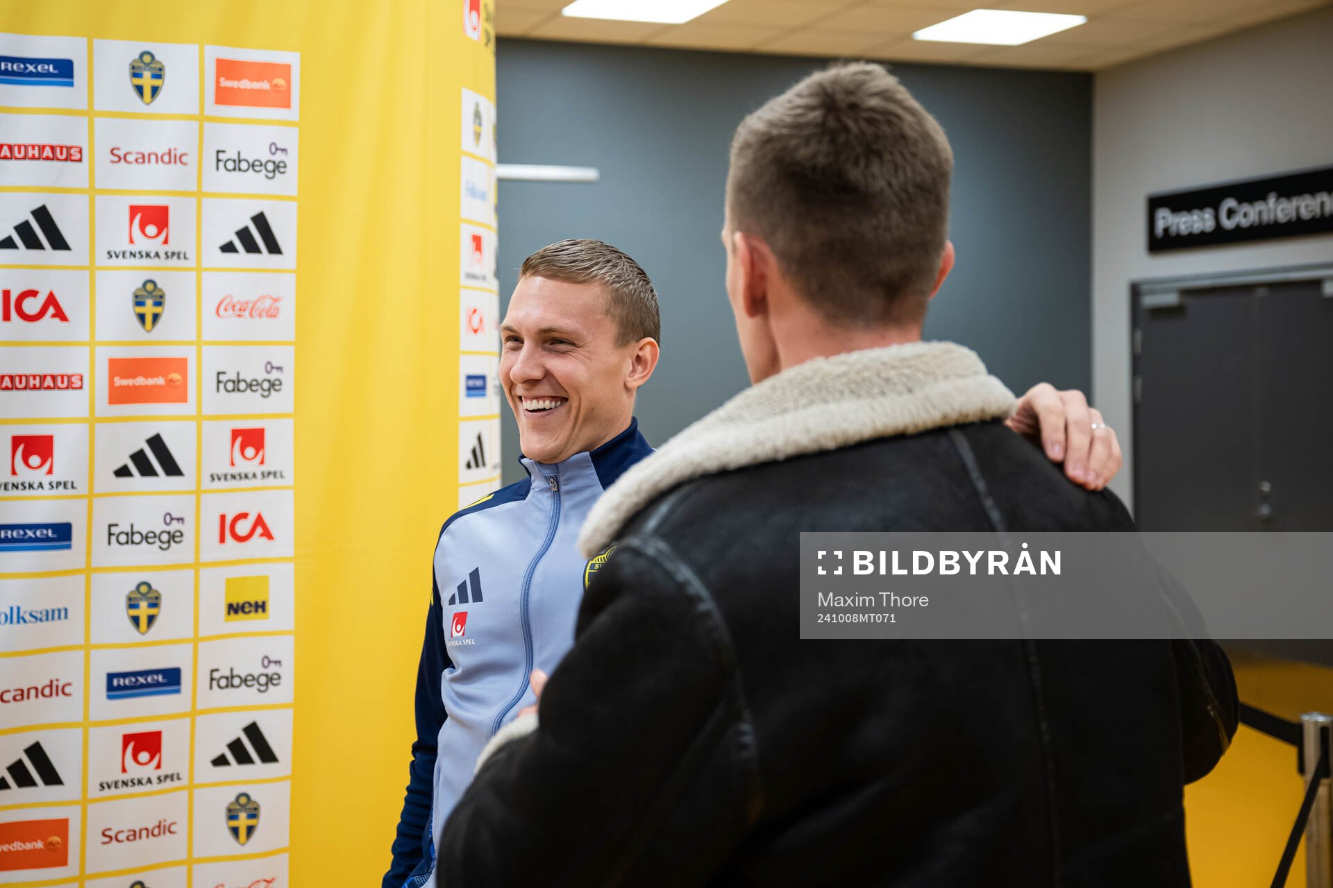 Ludwig Augustinsson and Pontus Wernbloom of the Swedish