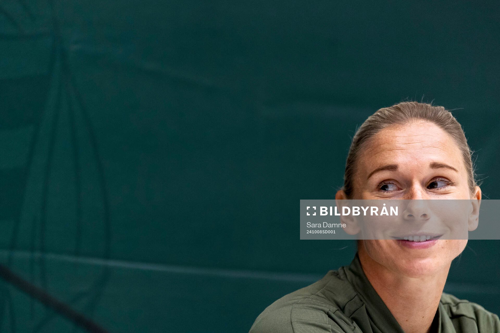 Jonna Andersson of Hammarby at a press conference