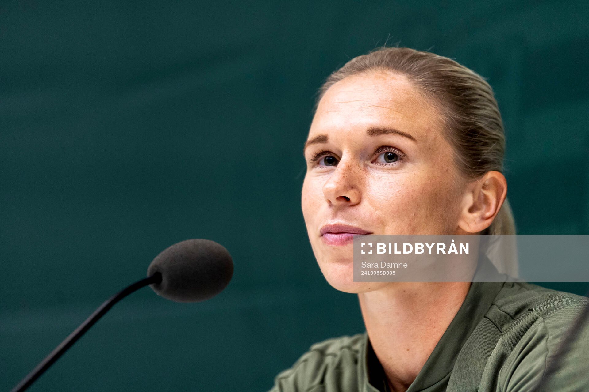 Jonna Andersson of Hammarby at a press conference