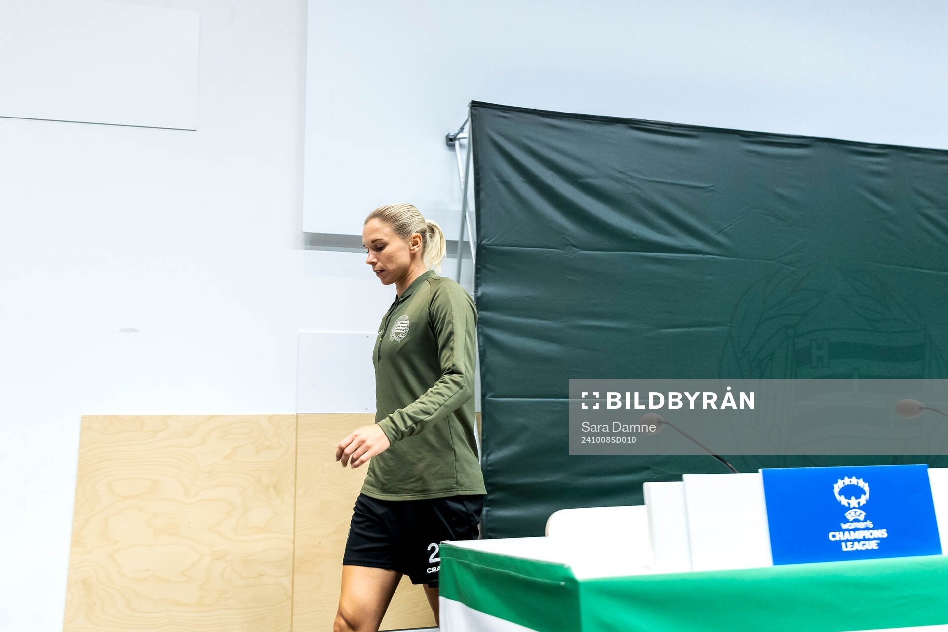 Jonna Andersson of Hammarby at a press conference