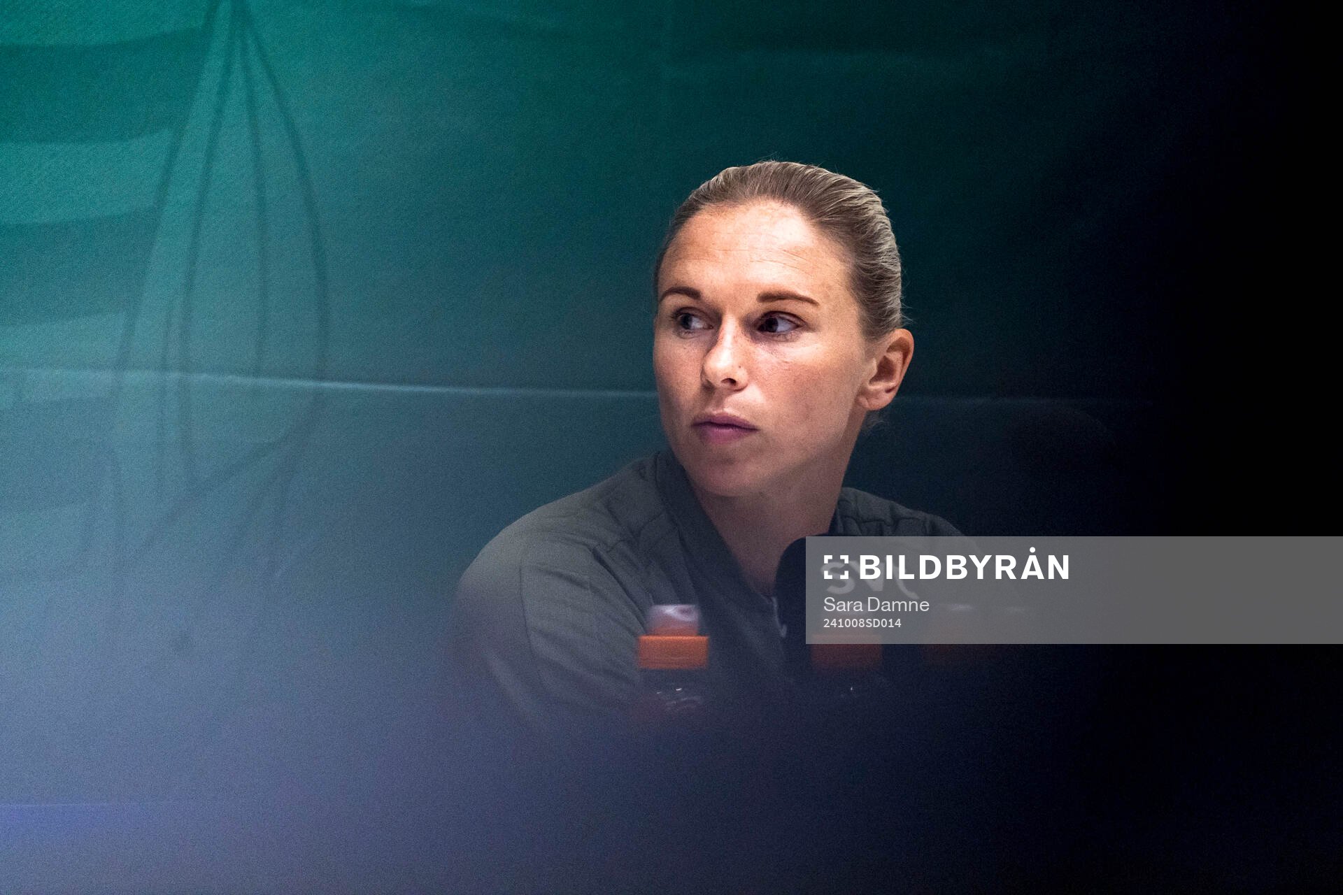 Jonna Andersson of Hammarby at a press conference