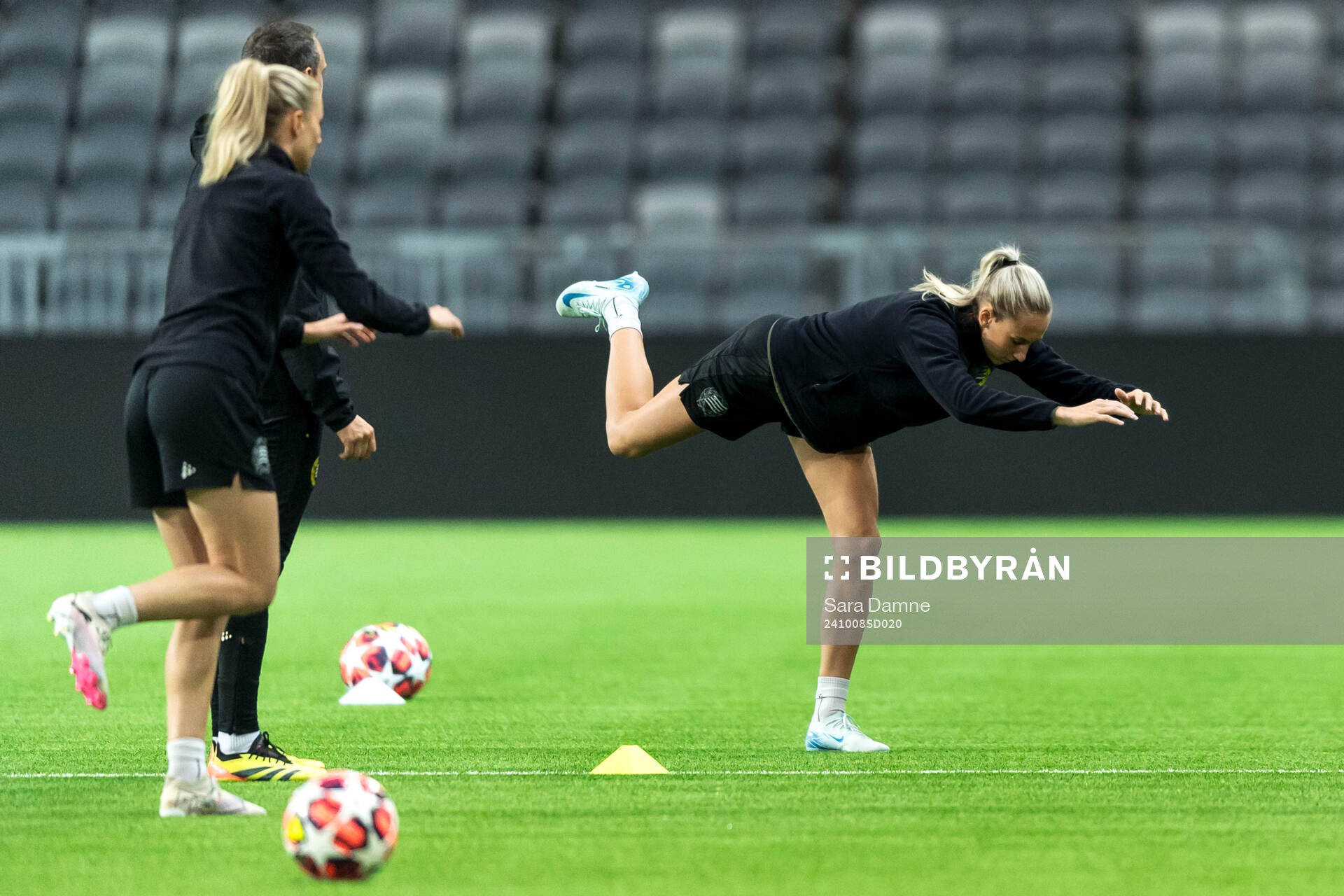 Ellen Wangerheim of Hammarby at a training session