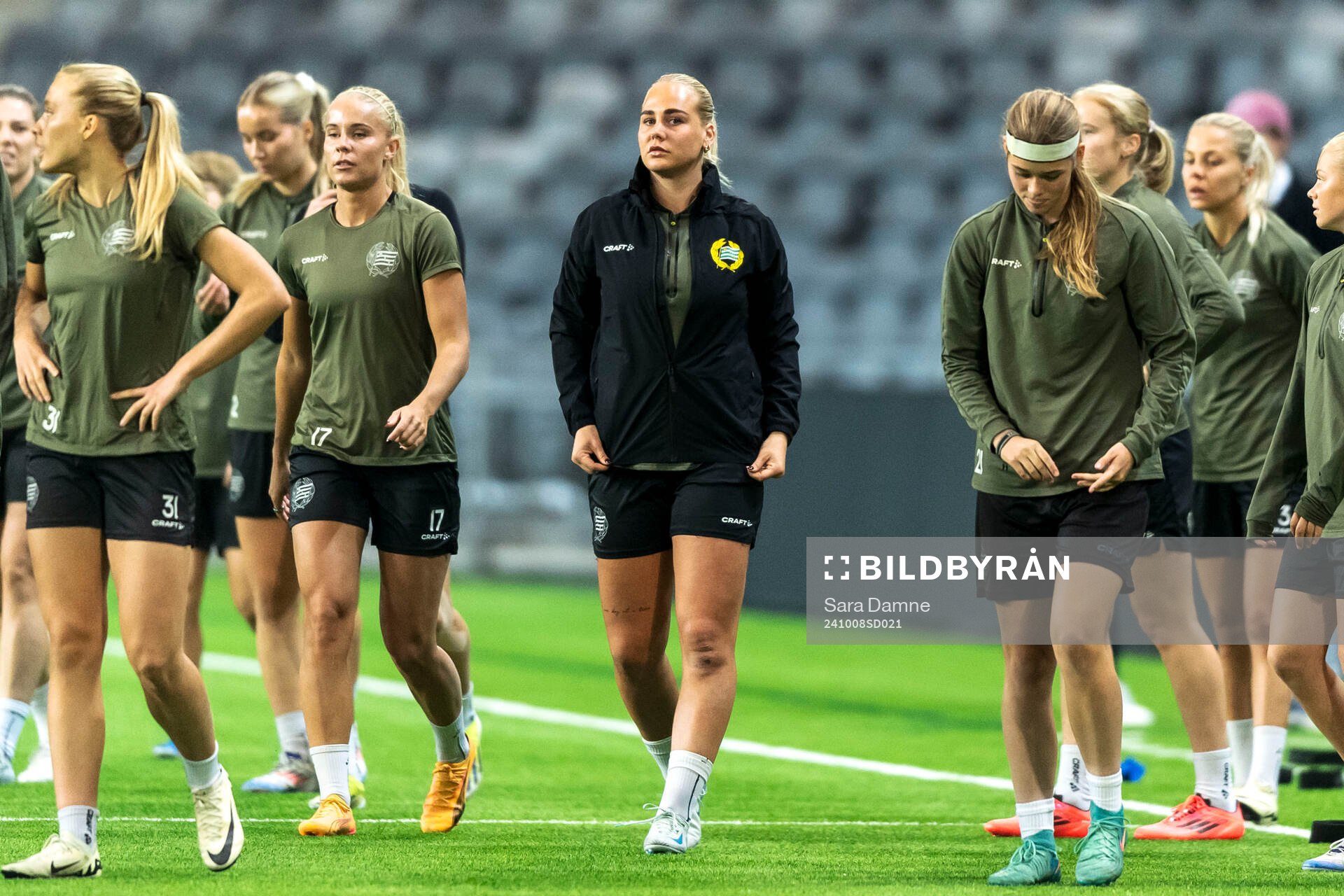 Cathinka Tandberg of Hammarby at a training session